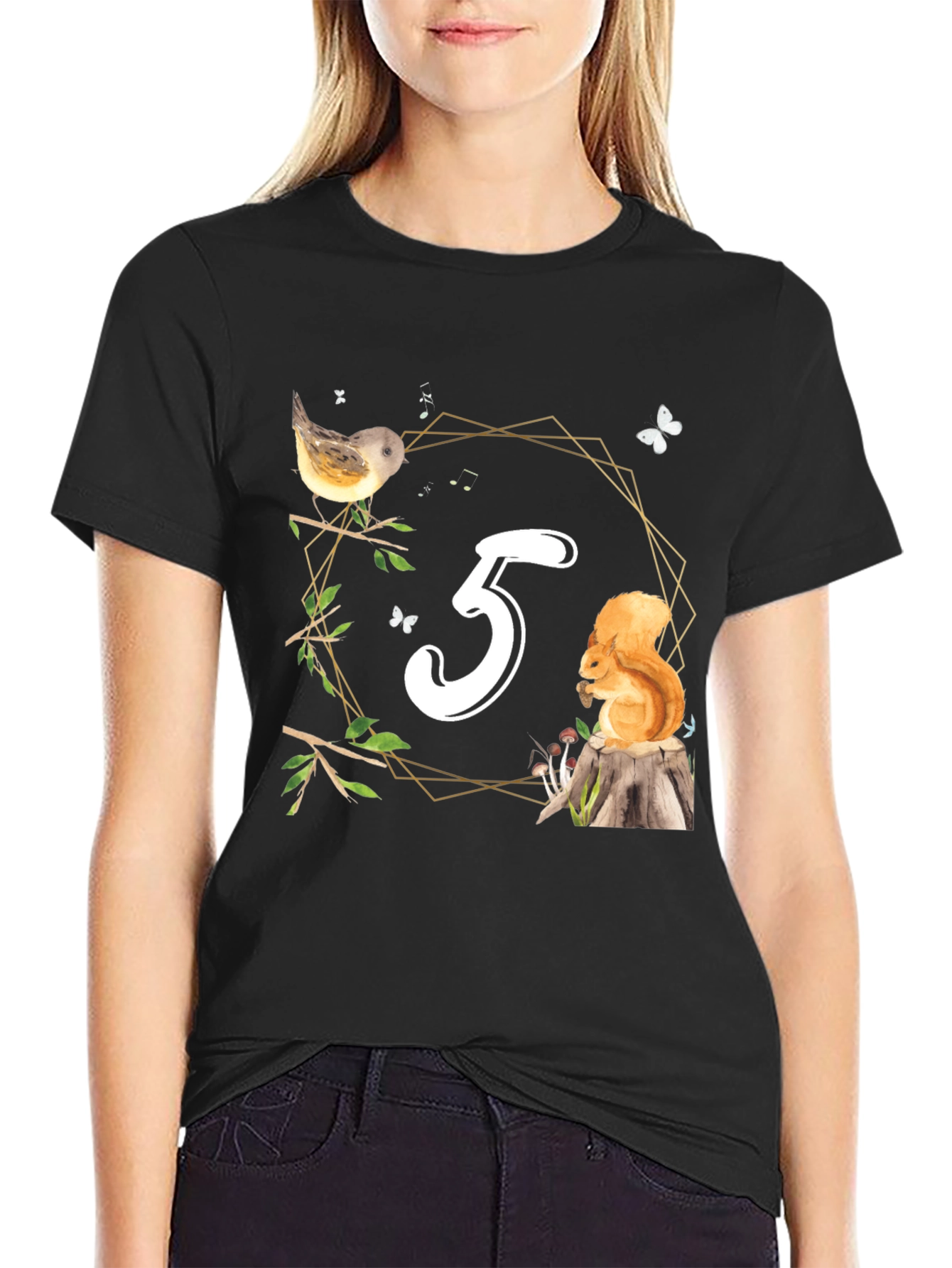 Cute Number 3 Birthday Forest Animal T-Shirt