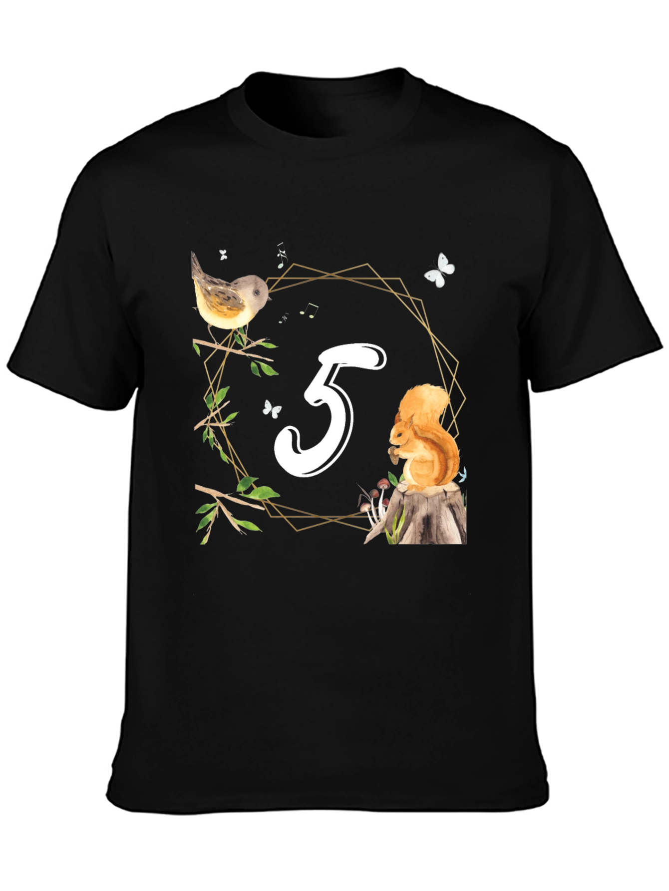 Cute Number 3 Birthday Forest Animal T-Shirt