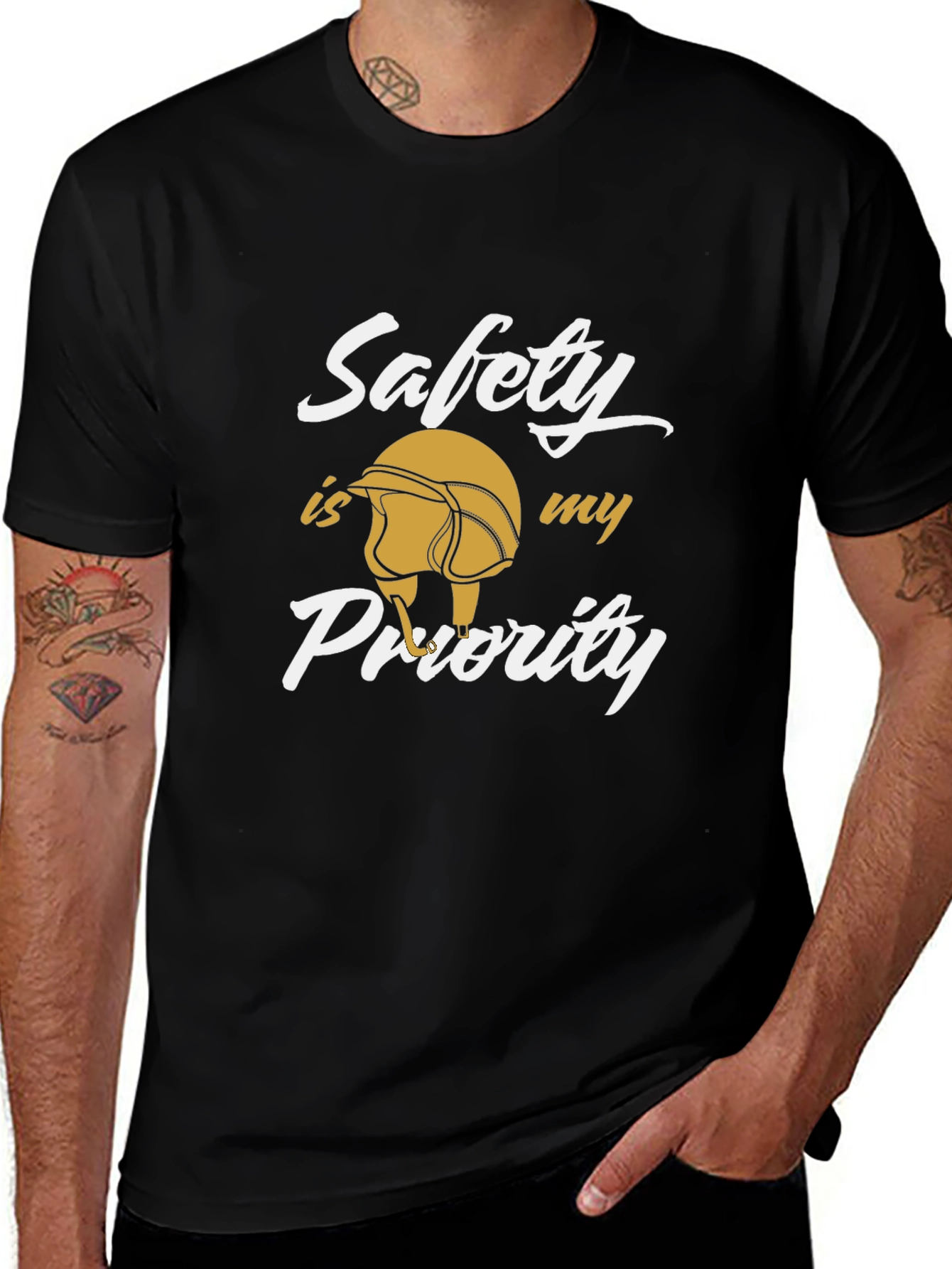 Safety First T-Shirt | Motorcycle Helmet Graphic Tee