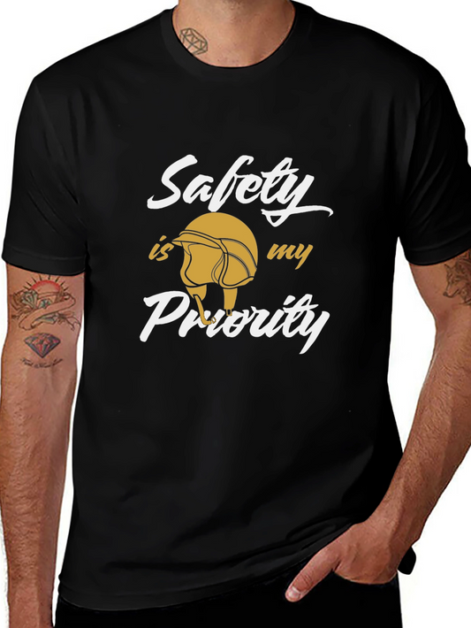 Safety First T-Shirt | Motorcycle Helmet Graphic Tee