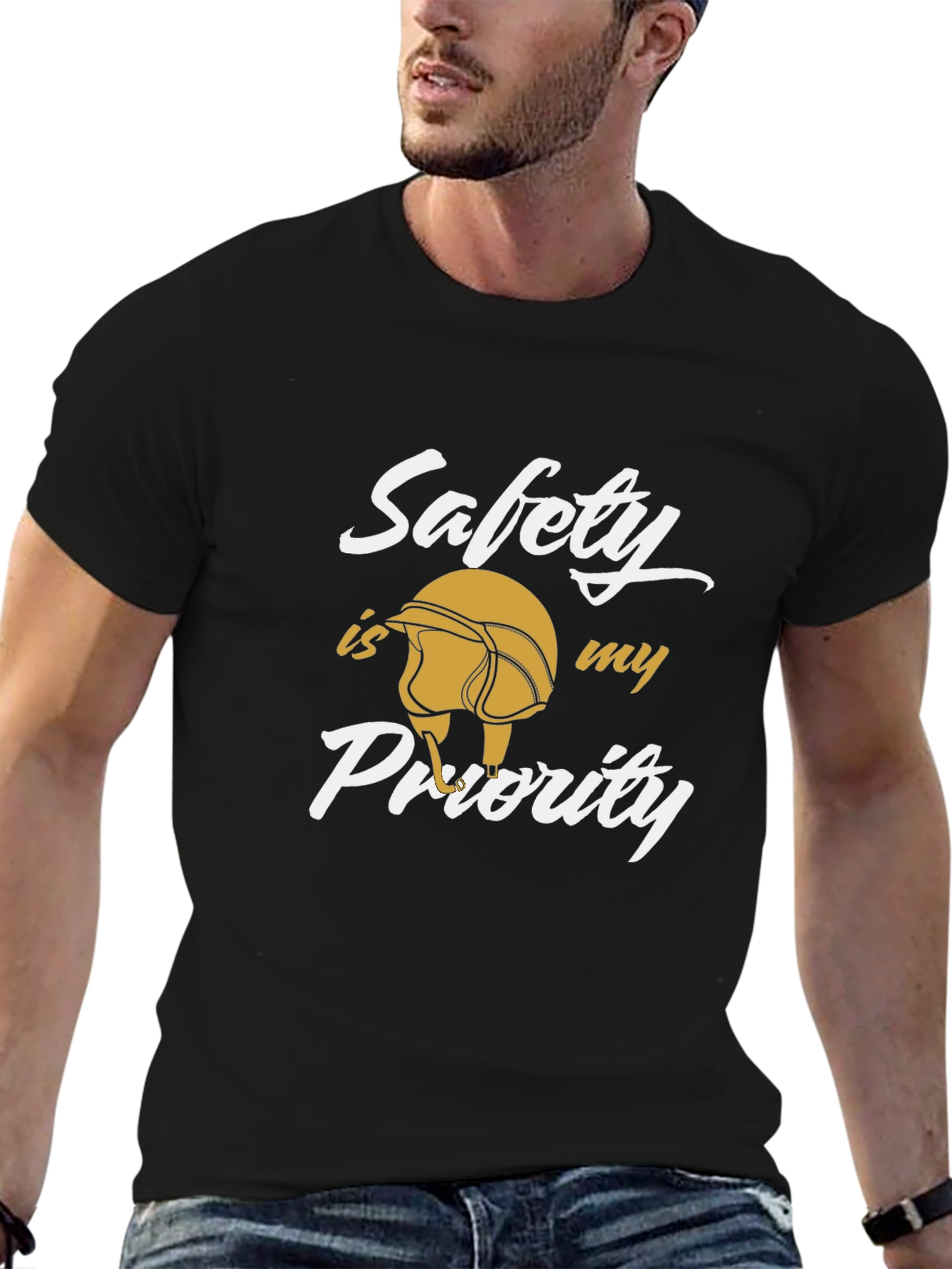 Safety First T-Shirt | Motorcycle Helmet Graphic Tee