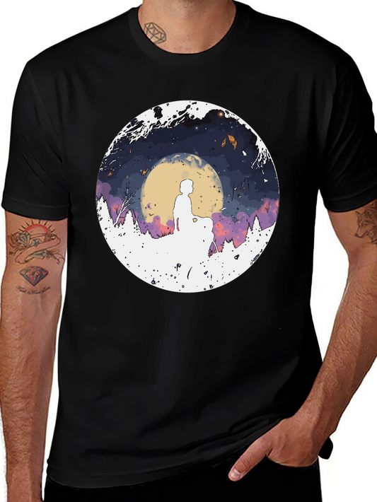 Silhouette Moon Graphic Mens Tee