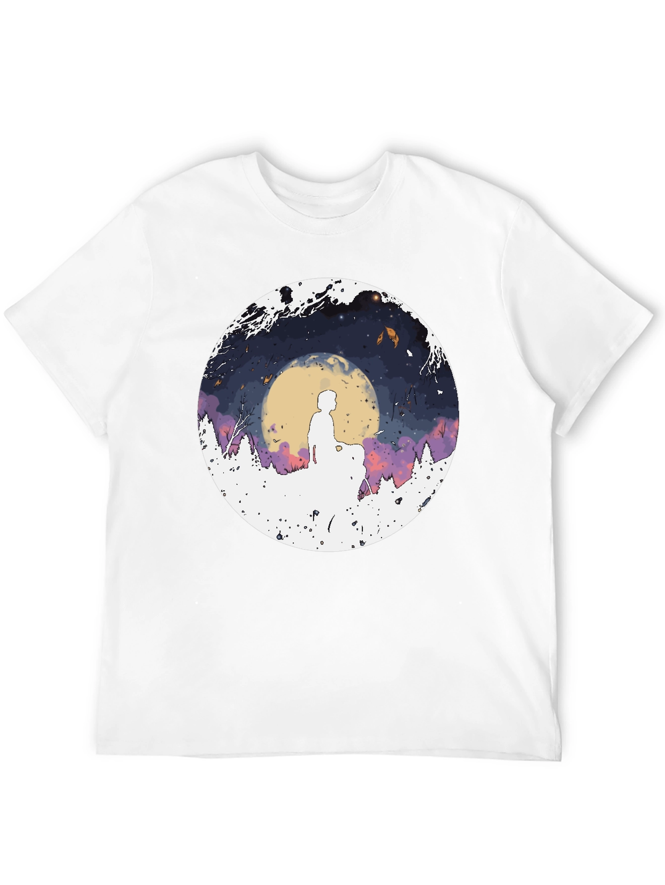 Silhouette Moon Graphic Mens Tee