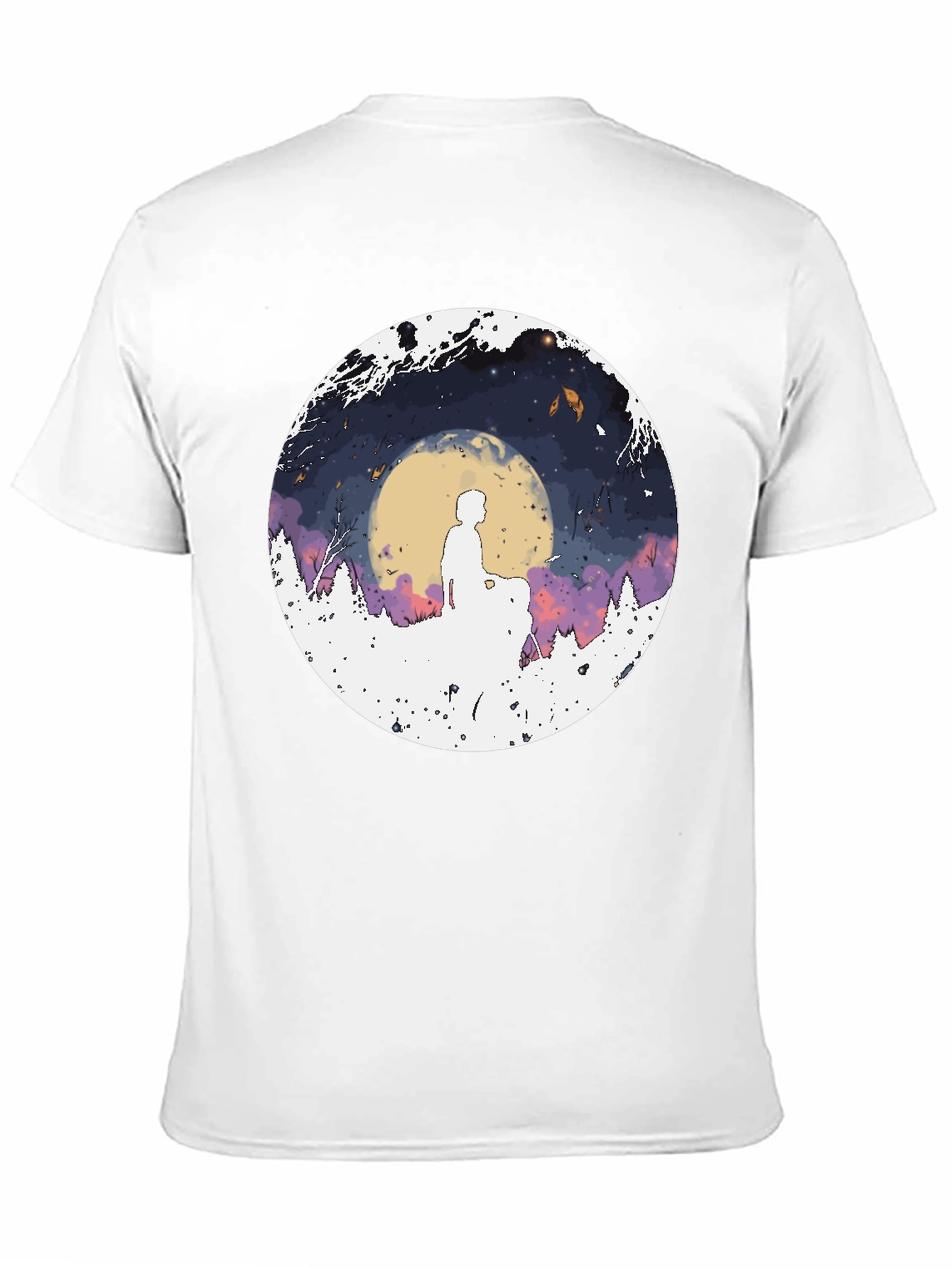 Silhouette Moon Graphic Mens Tee
