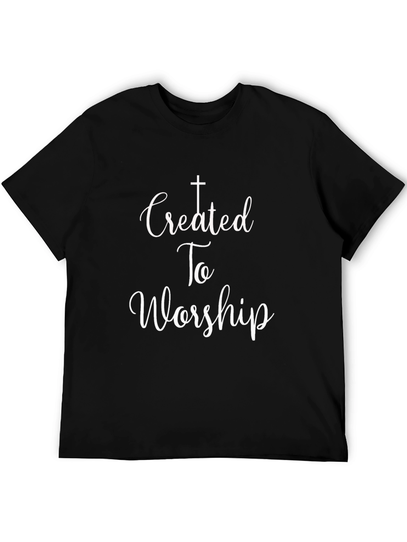 Created To Worship Black Tee Christian Apparel