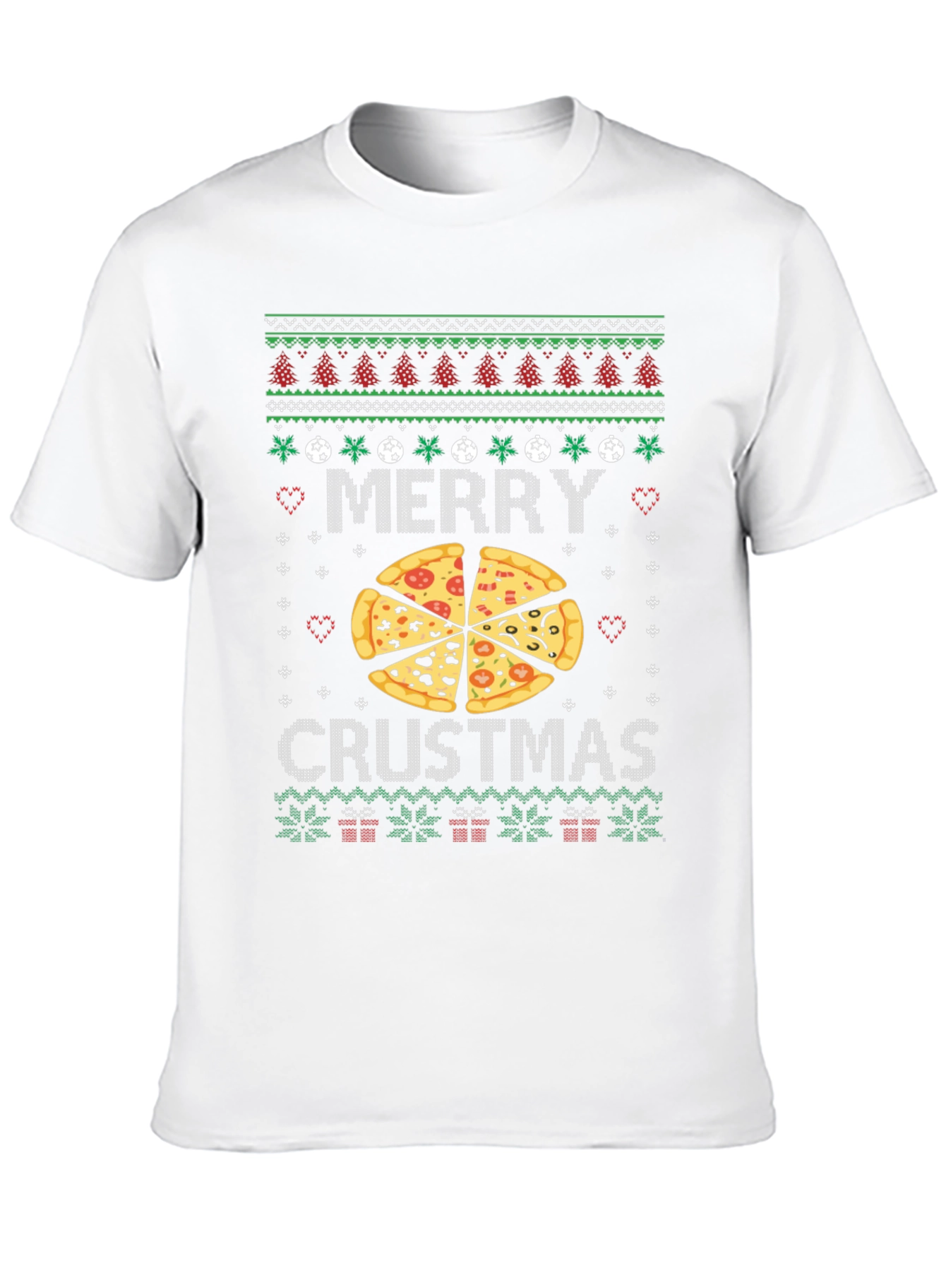 Merry Crustmas Pizza Ugly Christmas Sweater T-Shirt