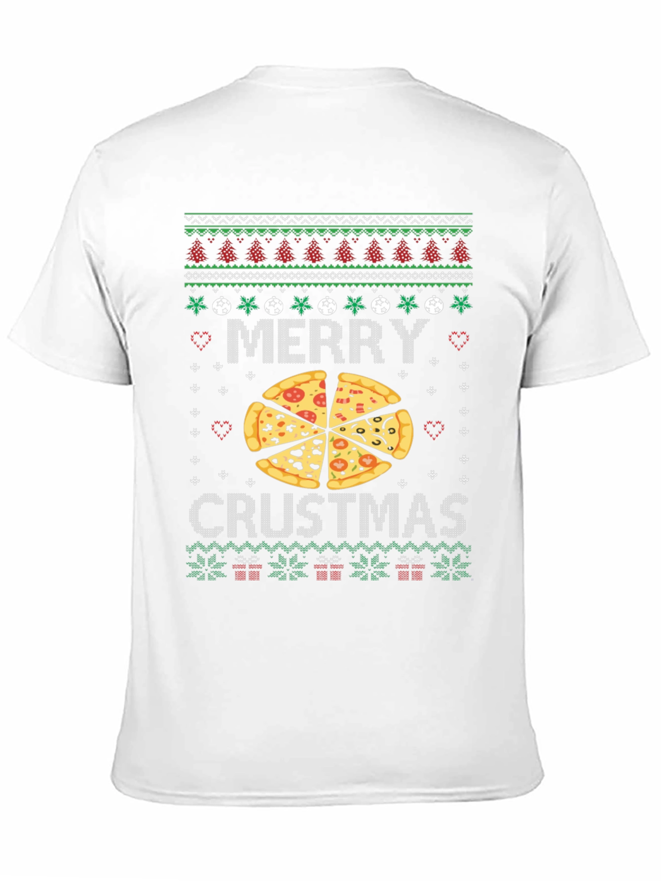 Merry Crustmas Pizza Ugly Christmas Sweater T-Shirt