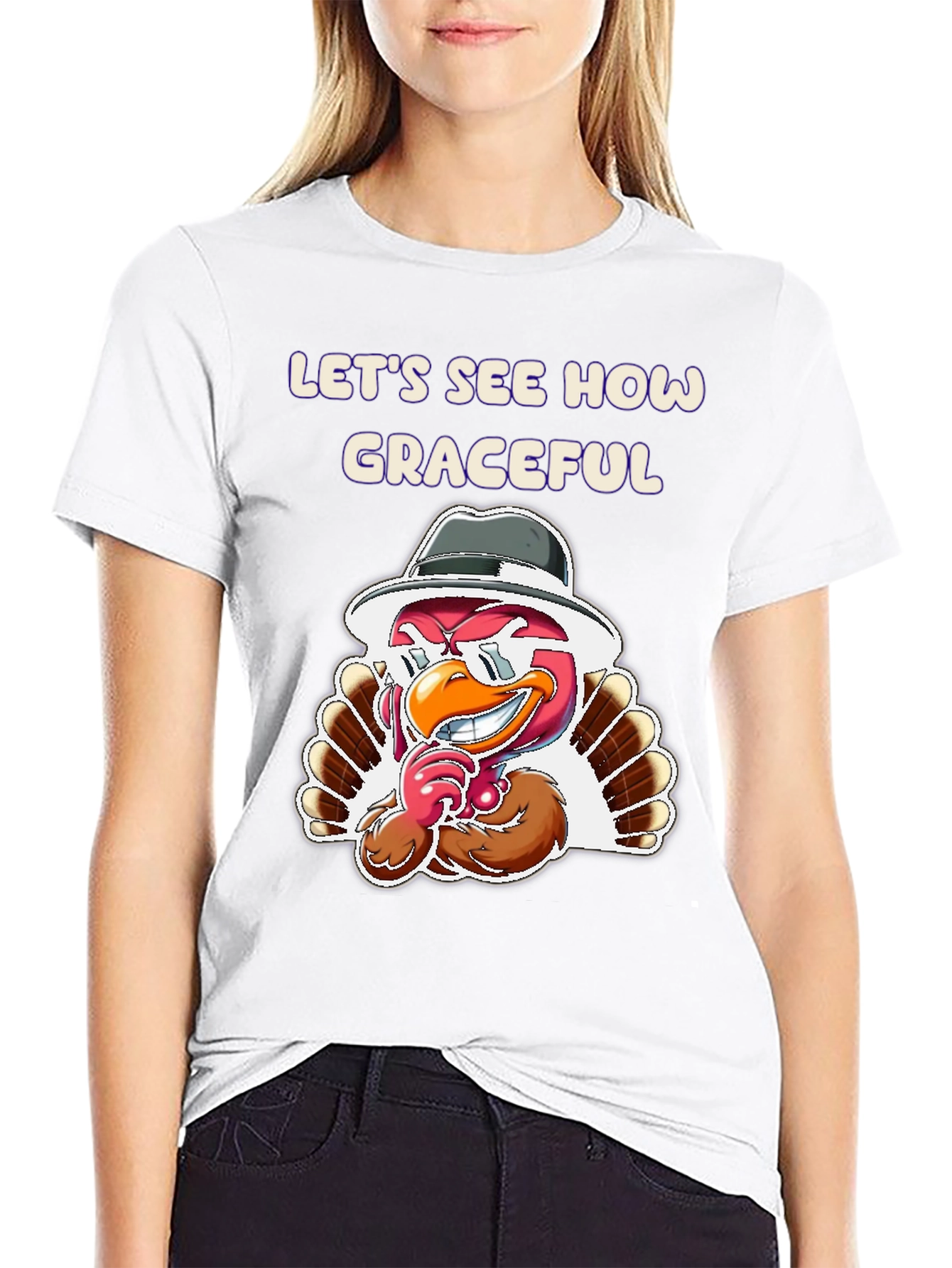 Graceful Turkey Graphic T-Shirt
