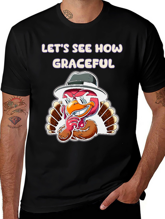 Graceful Turkey Graphic T-Shirt