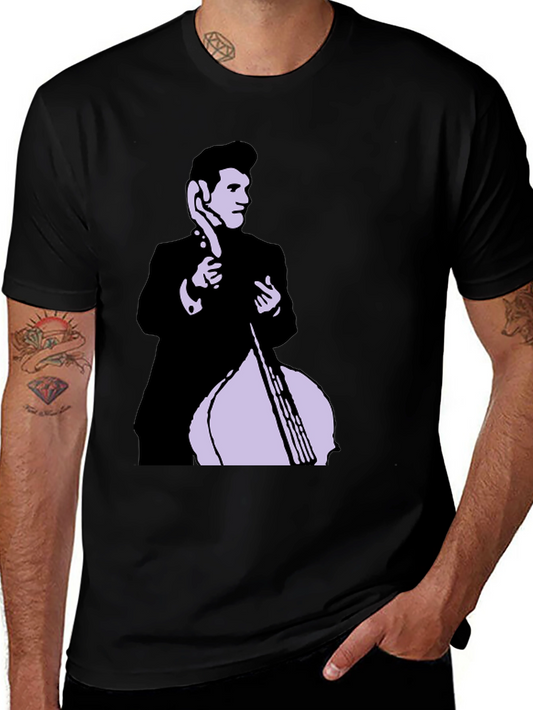 Cool Black T-Shirt with Musician Graphic