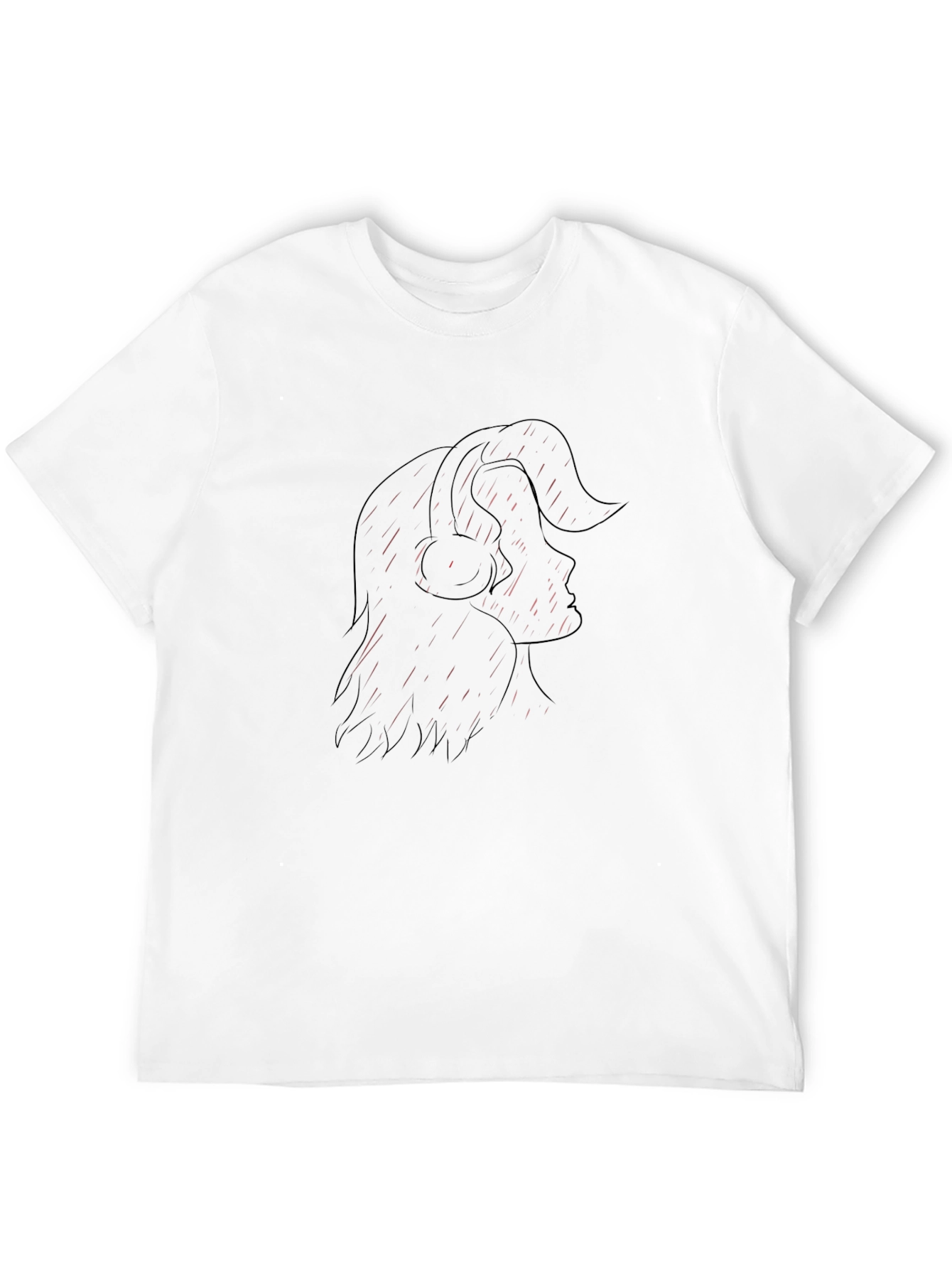 Silhouette Headphones Graphic T-Shirt - Black