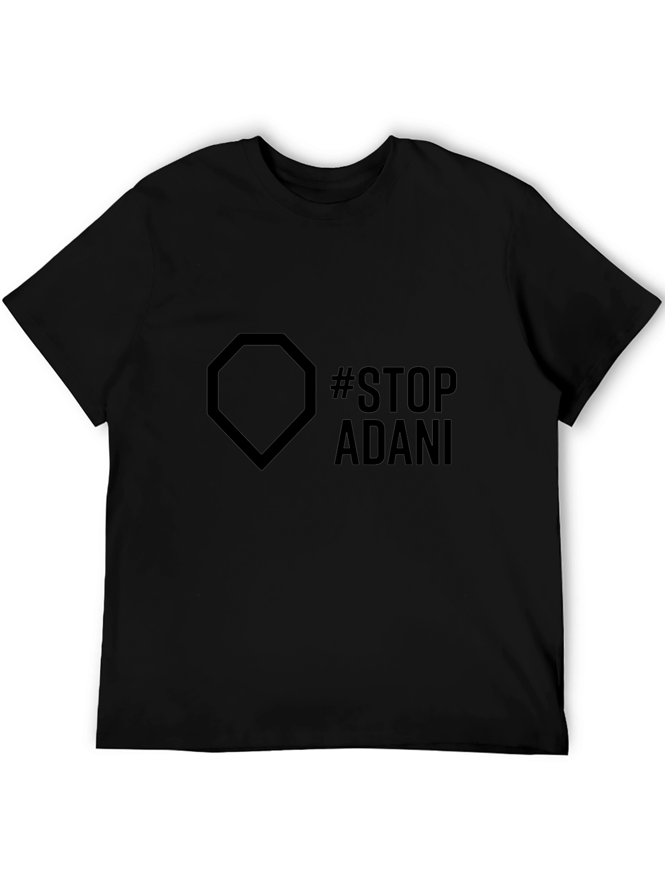 Stop Adani Black Graphic Tee - Protest Shirt