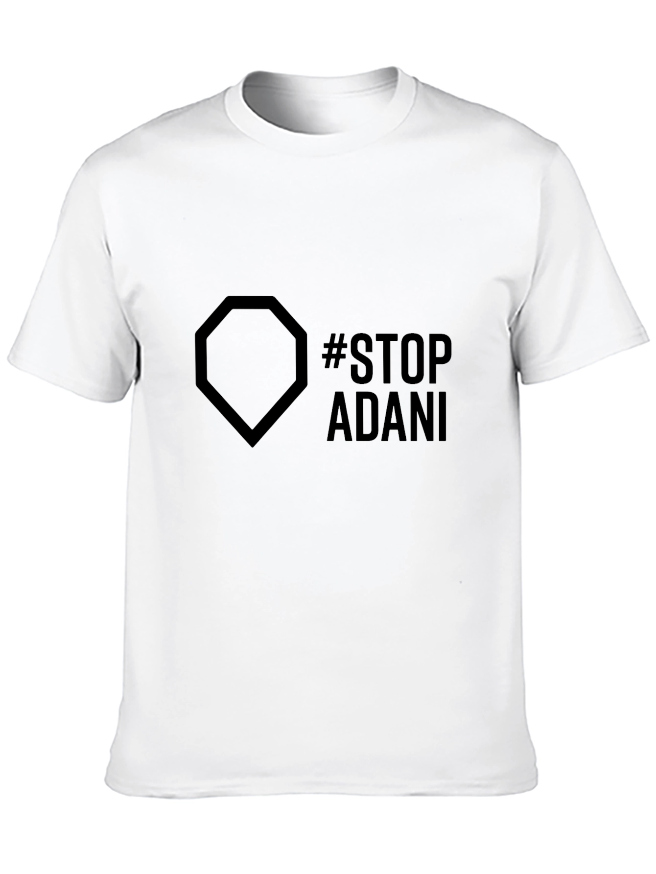 Stop Adani Black Graphic Tee - Protest Shirt