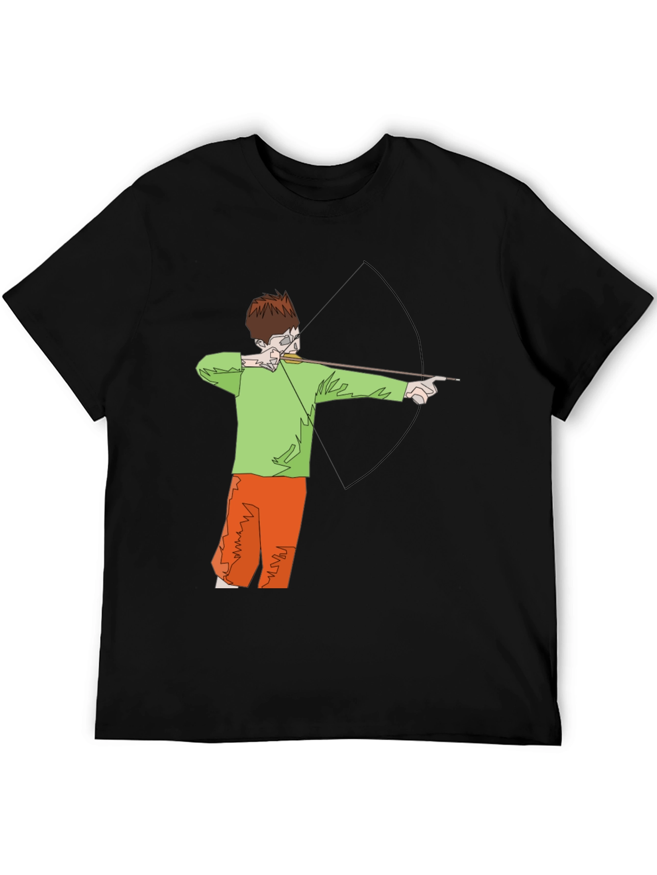 Archer Graphic Tee - Black Cotton T-Shirt