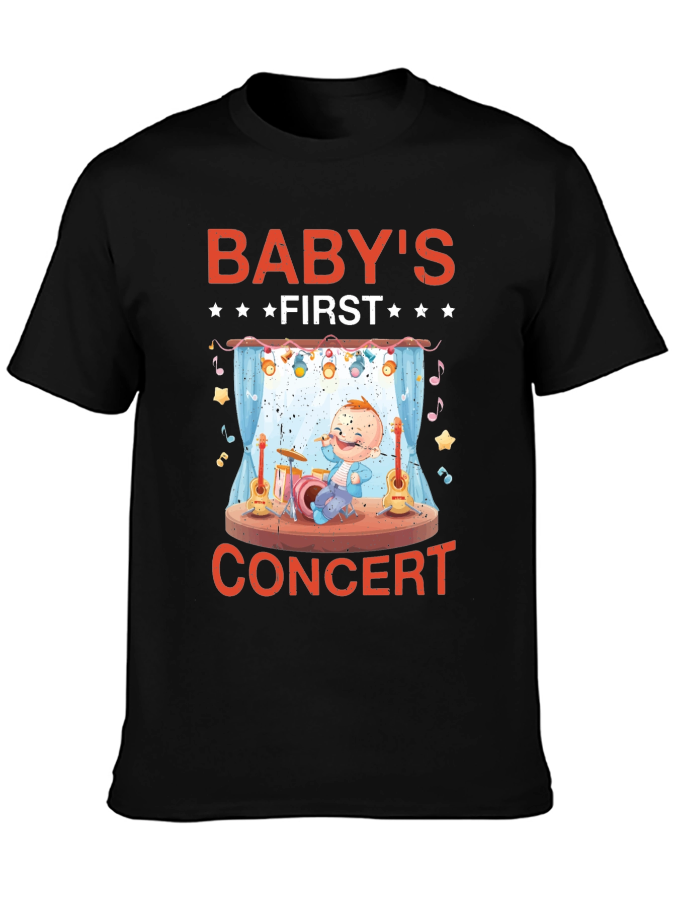 Babys First Concert Black T-Shirt