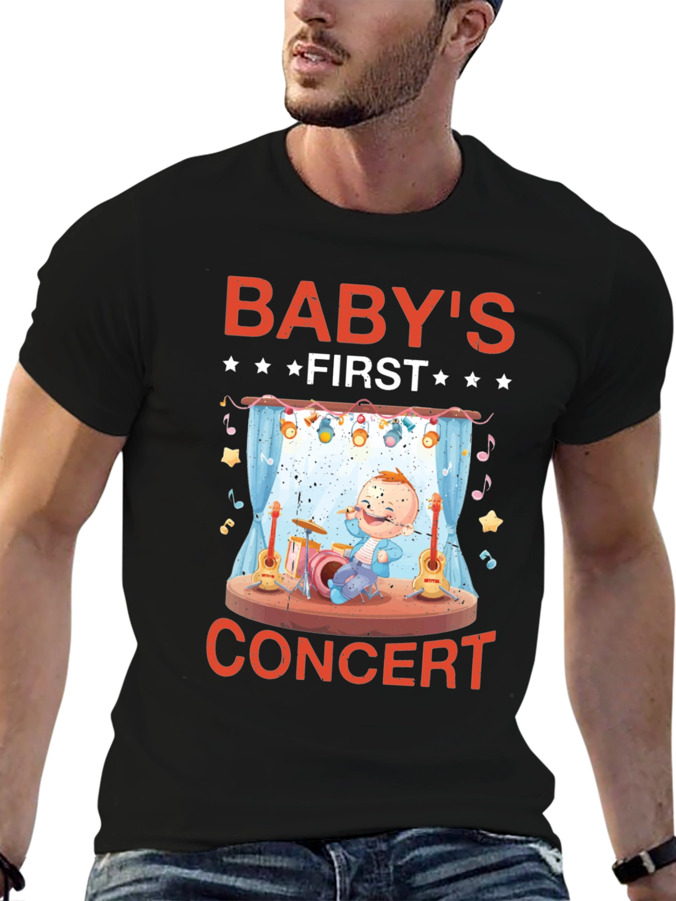 Babys First Concert Black T-Shirt