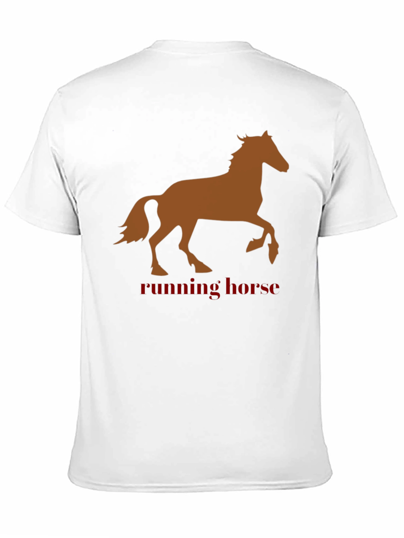 Running Horse Graphic Tee - Black Cotton T-Shirt