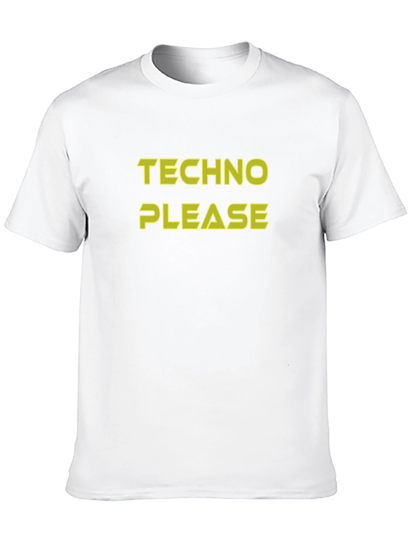 Techno Please Graphic Tee - Black Cotton T-Shirt