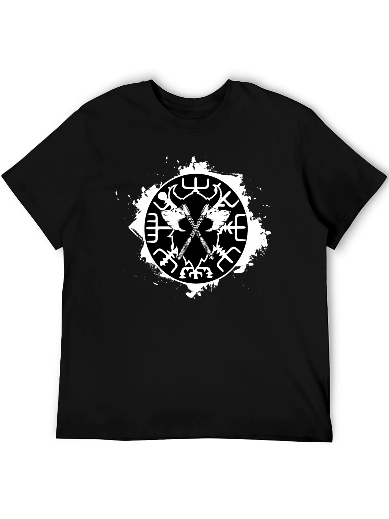 Viking Axes T-Shirt - Mens Black Graphic Tee