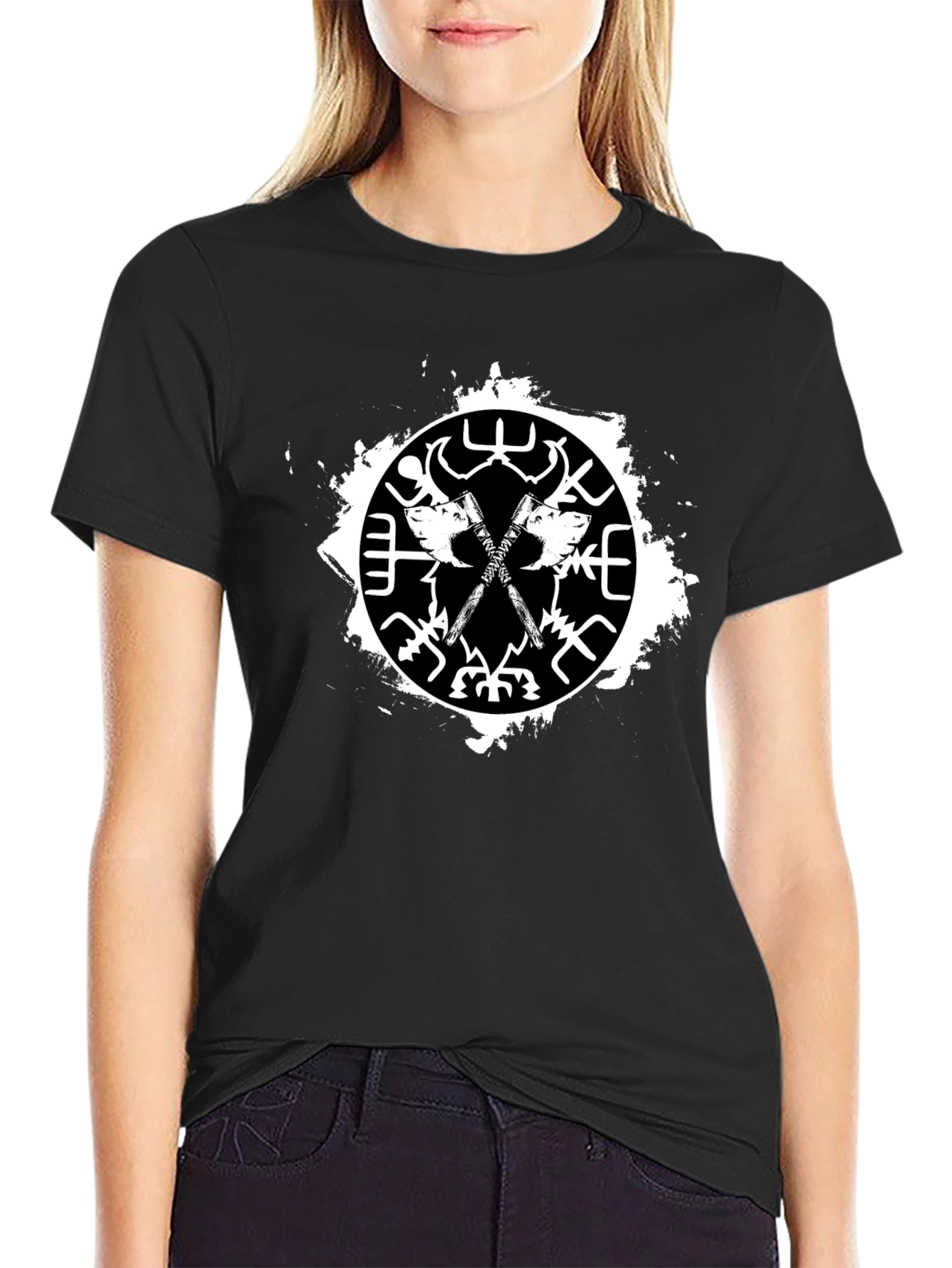 Viking Axes T-Shirt - Mens Black Graphic Tee