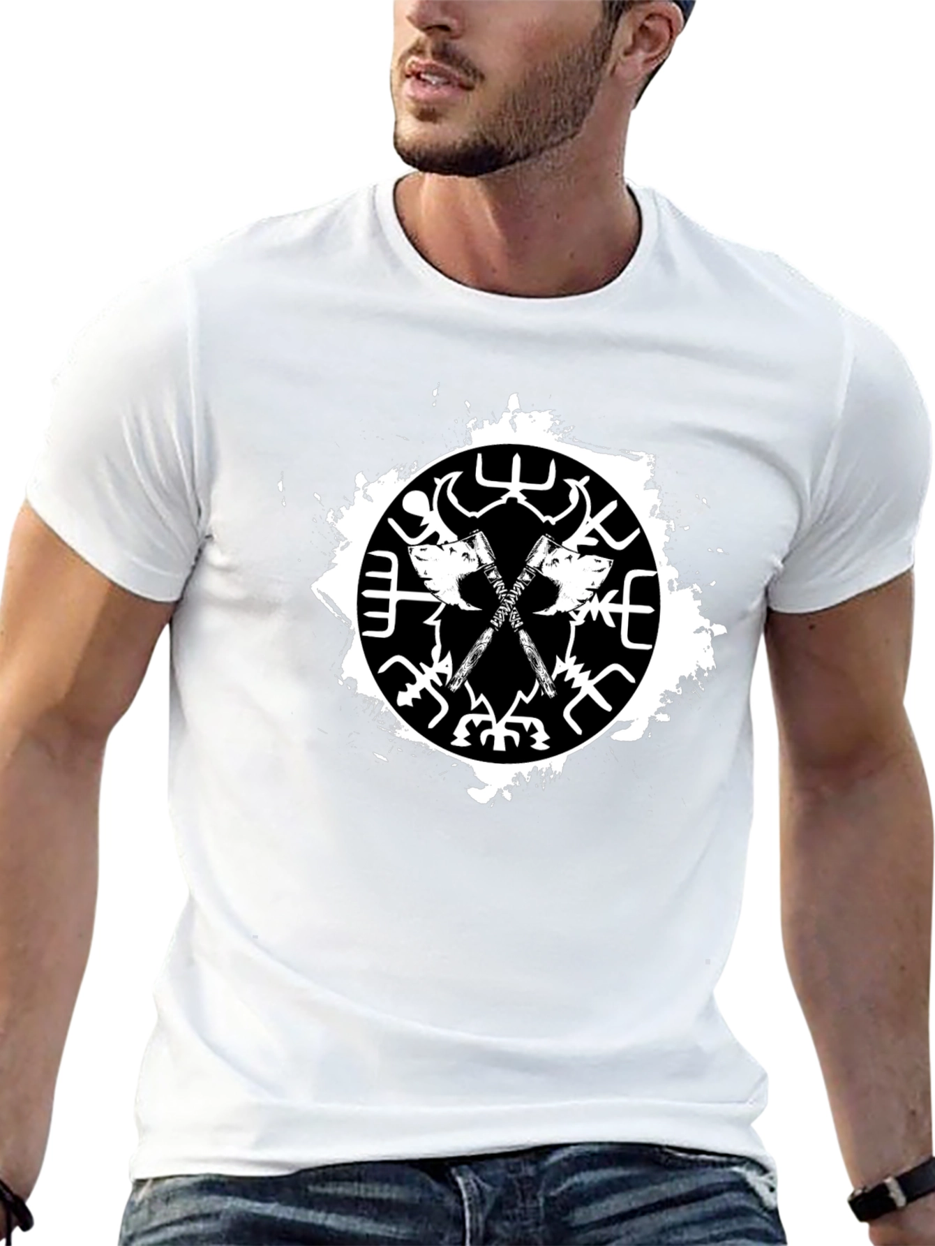 Viking Axes T-Shirt - Mens Black Graphic Tee