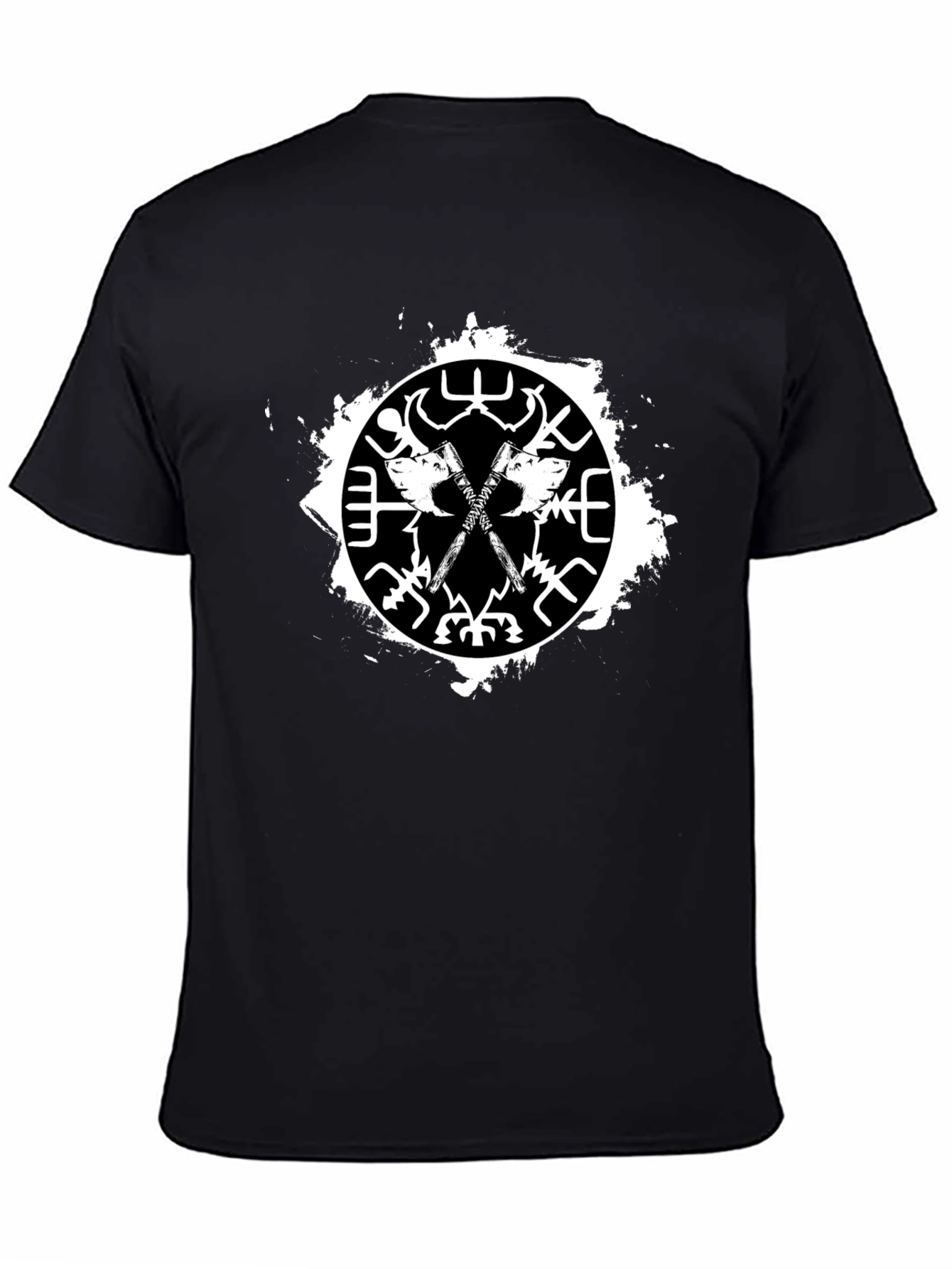Viking Axes T-Shirt - Mens Black Graphic Tee