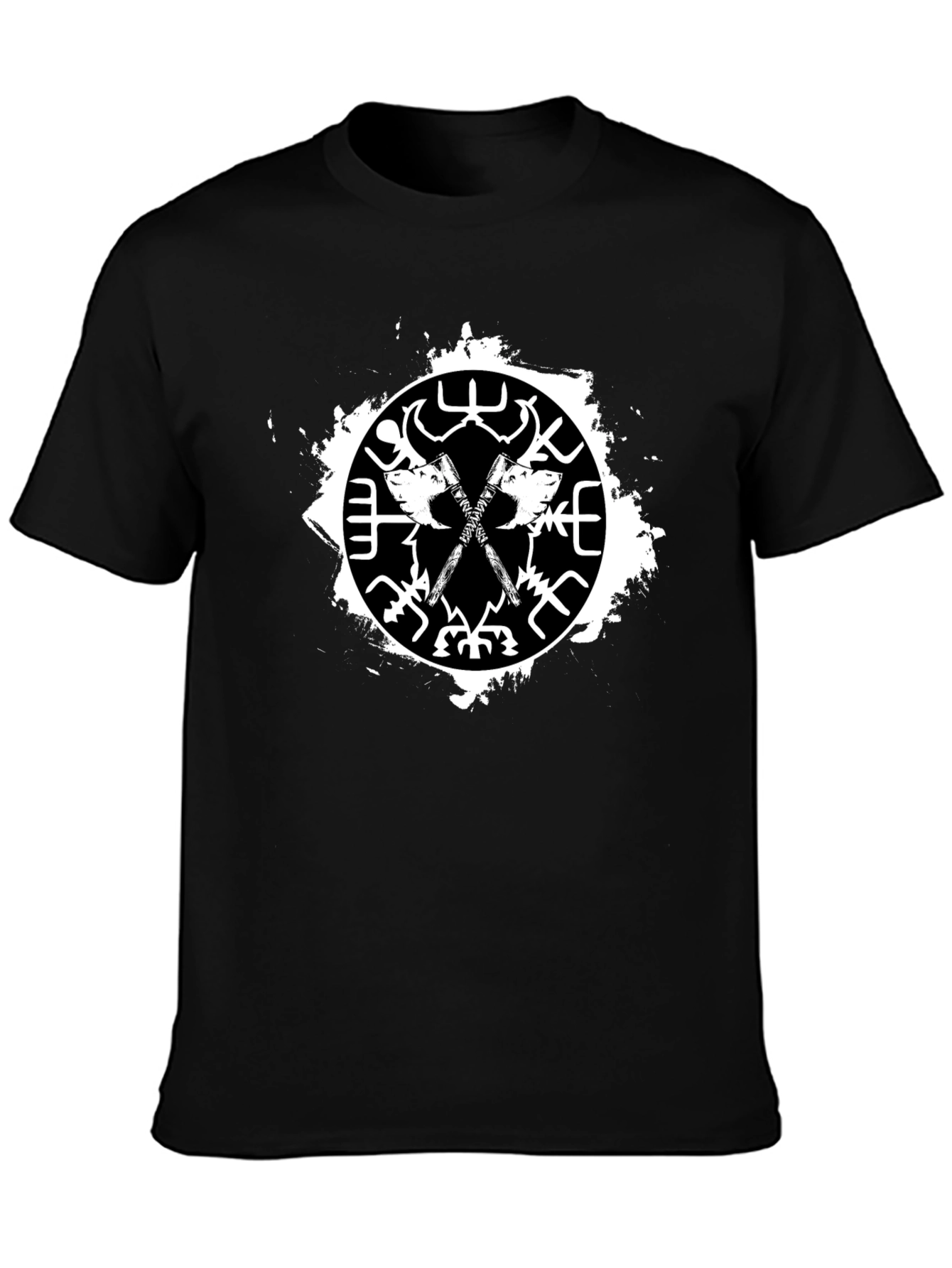 Viking Axes T-Shirt - Mens Black Graphic Tee