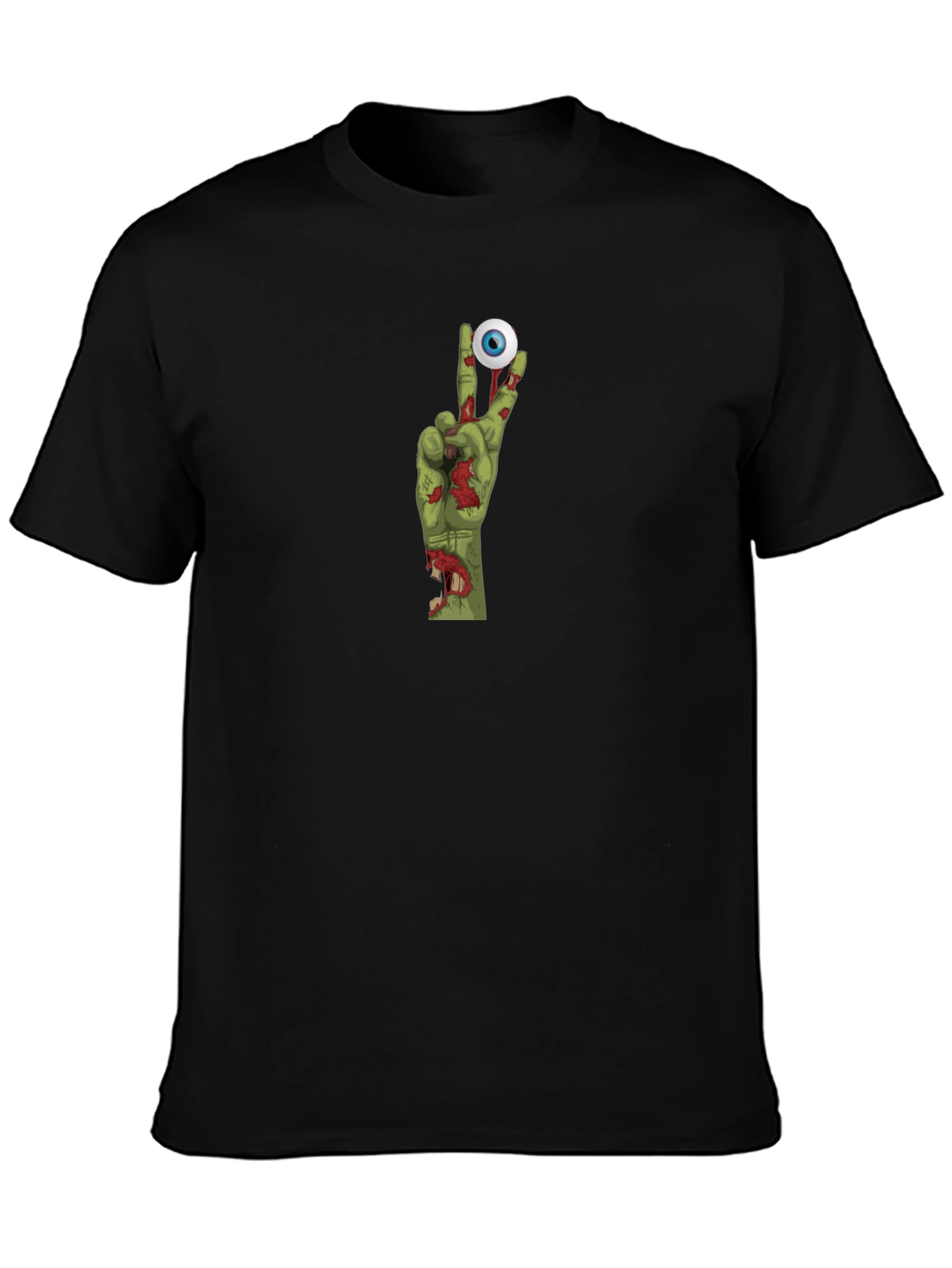 Zombie Hand Peace Sign Graphic T-Shirt