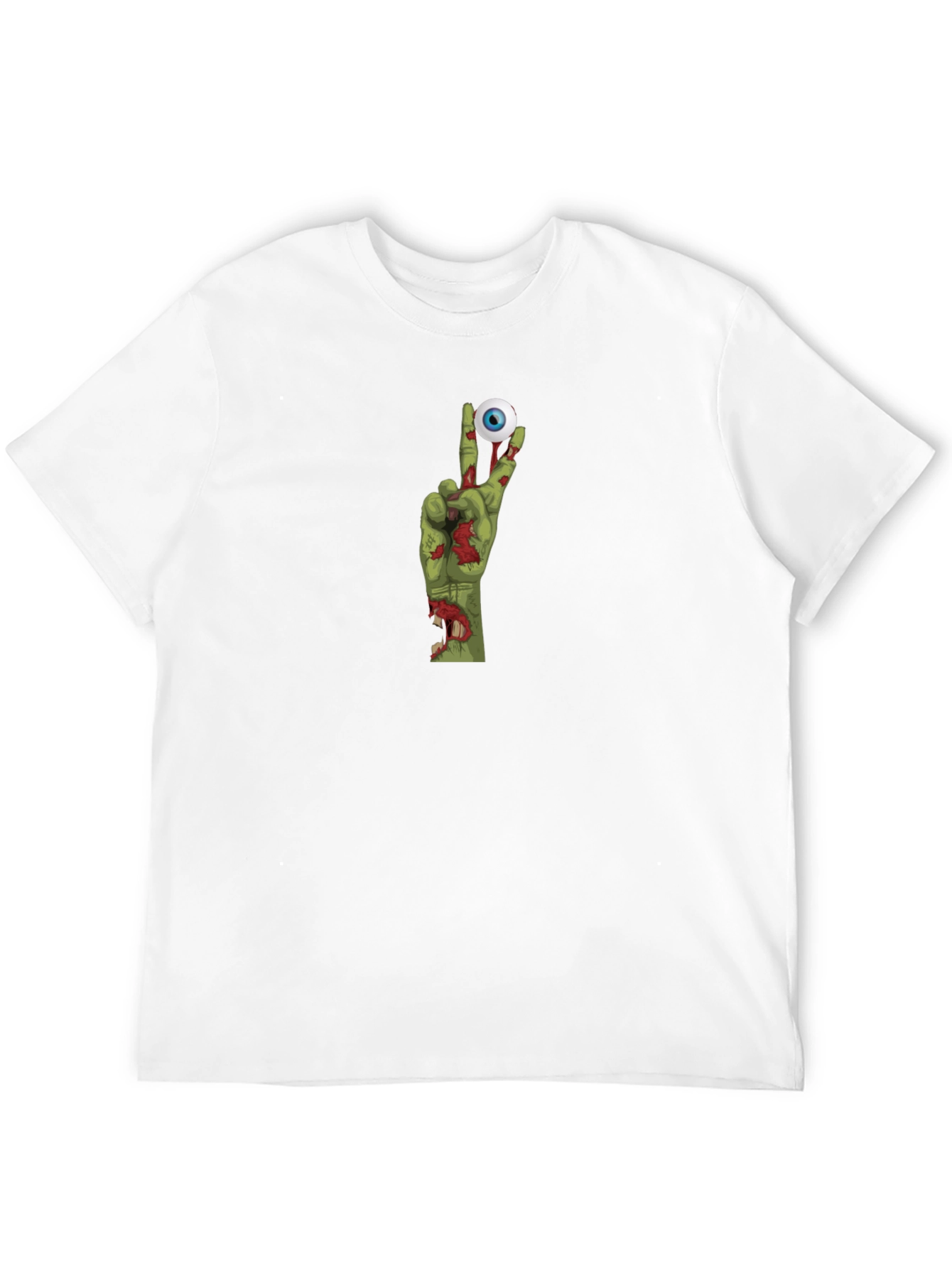 Zombie Hand Peace Sign Graphic T-Shirt