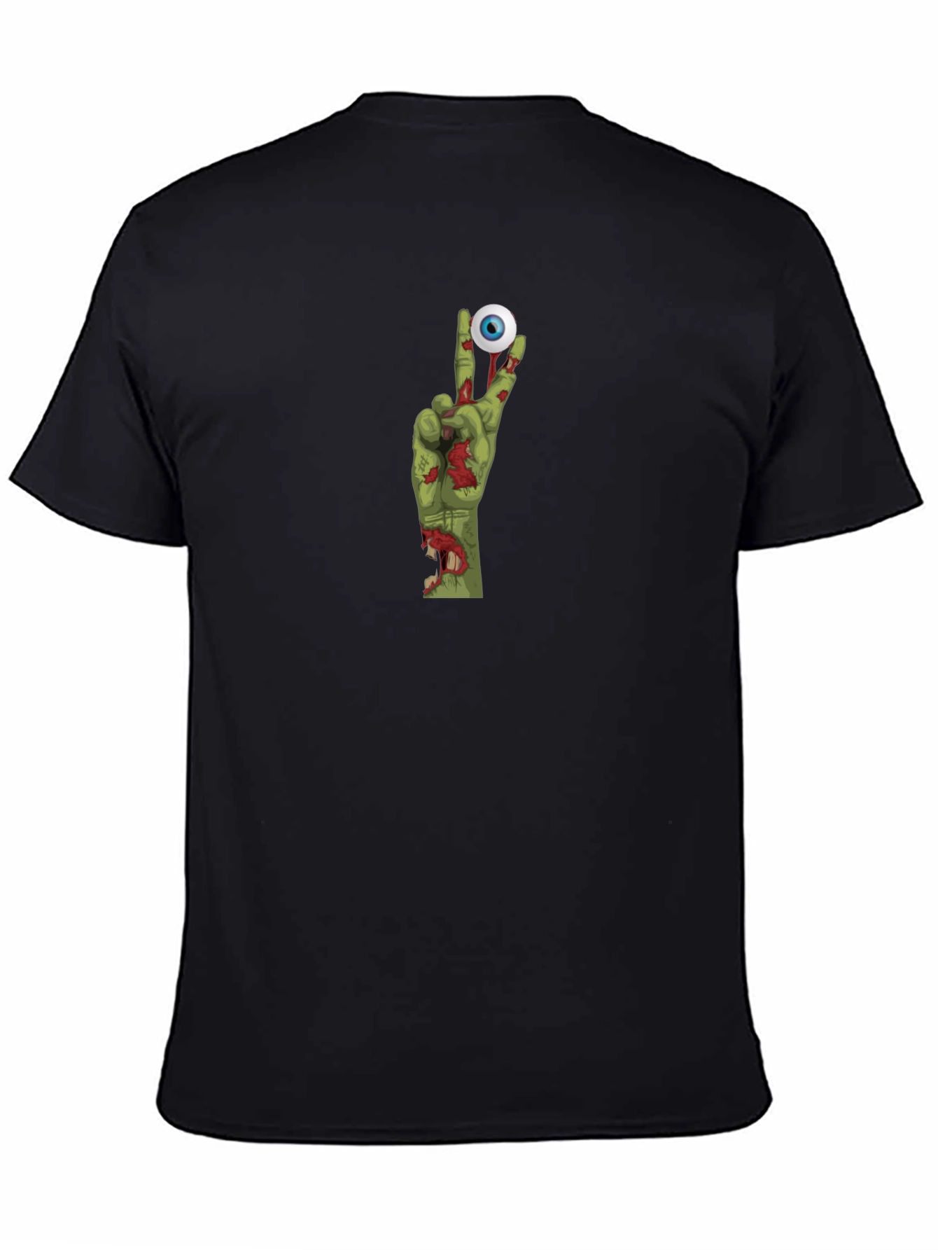 Zombie Hand Peace Sign Graphic T-Shirt