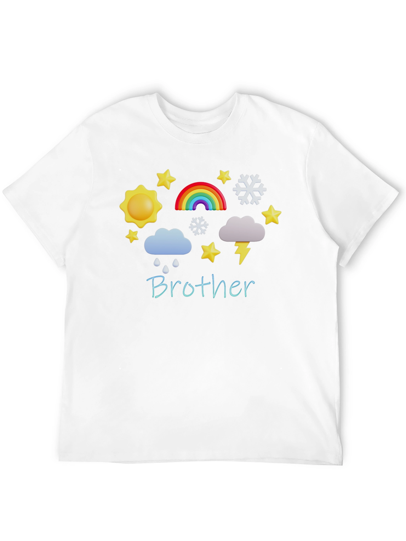 Brother Weather Pattern Black T-Shirt