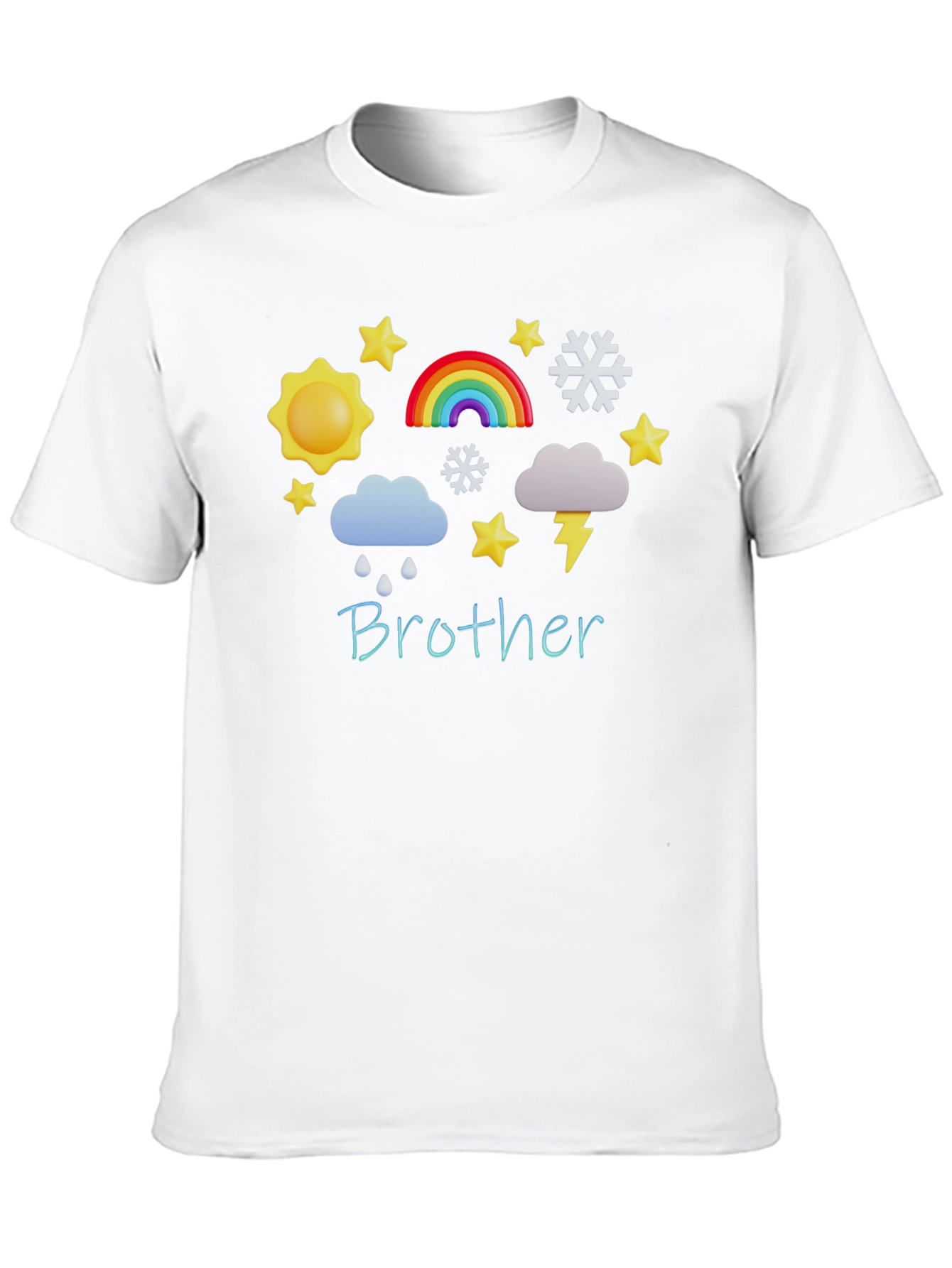Brother Weather Pattern Black T-Shirt