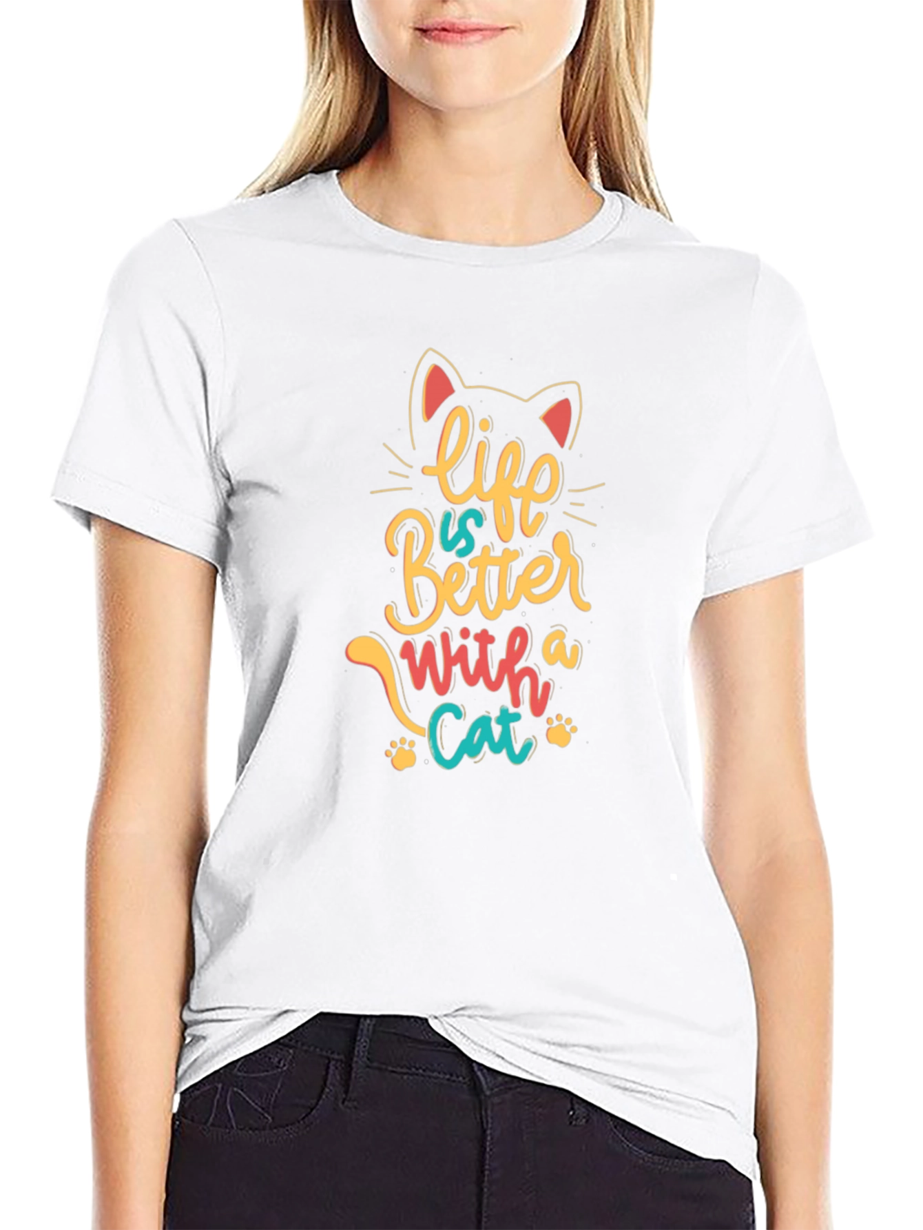 Life is Better with a Cat Graphic Tee
