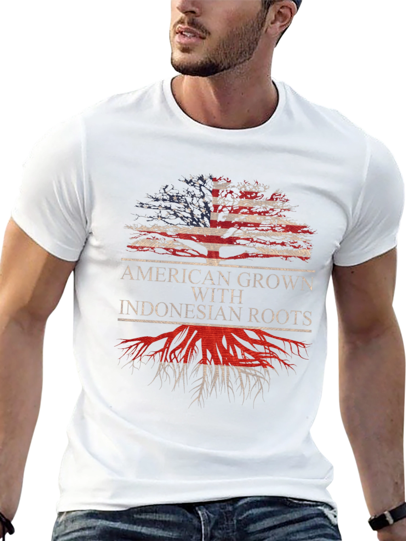 American Grown Indonesian Roots Graphic Tee