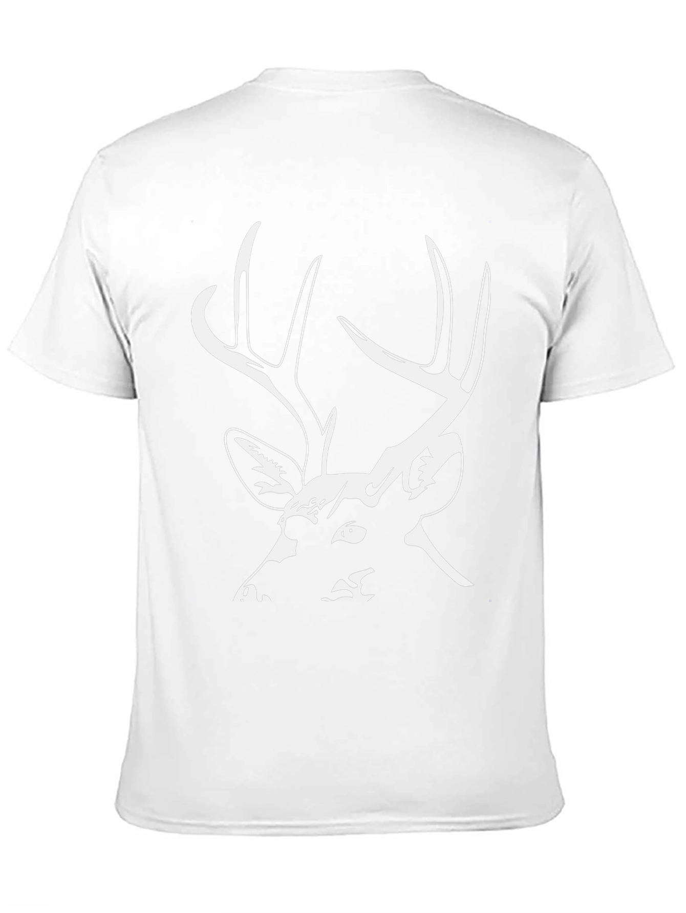 Deer Graphic Tee - Black Cotton Casual T-Shirt