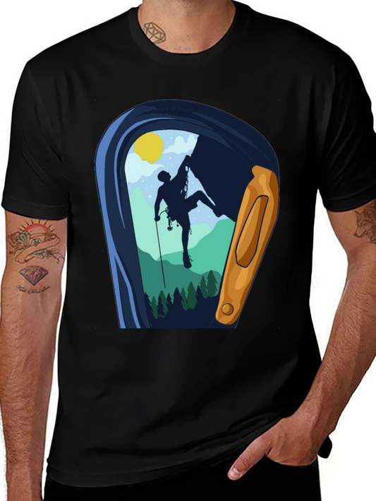 Rock Climbing T-Shirt Mountain Adventure Graphic Tee