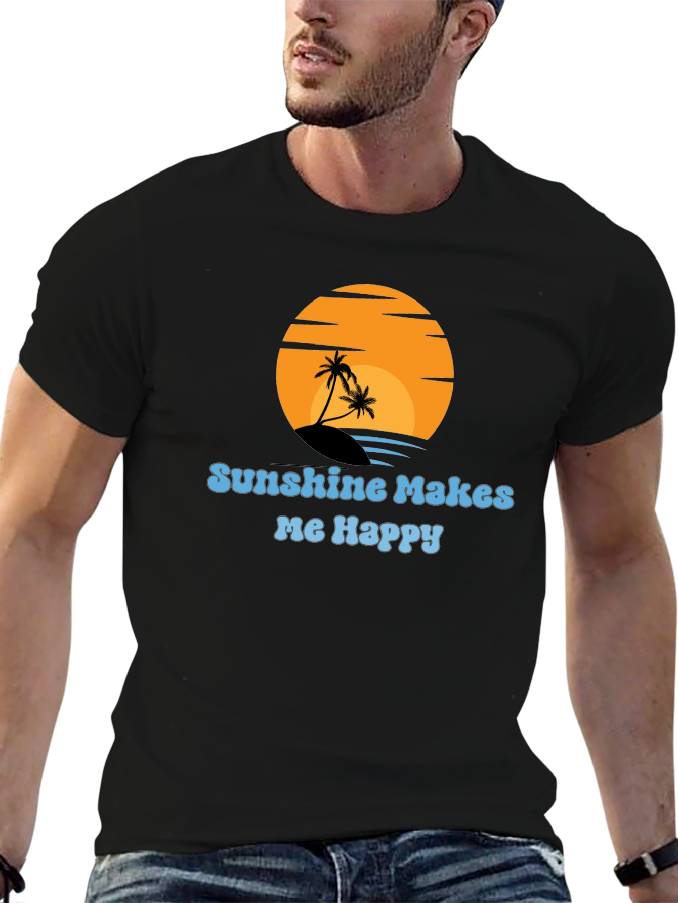Sunshine Makes Me Happy Graphic T-Shirt