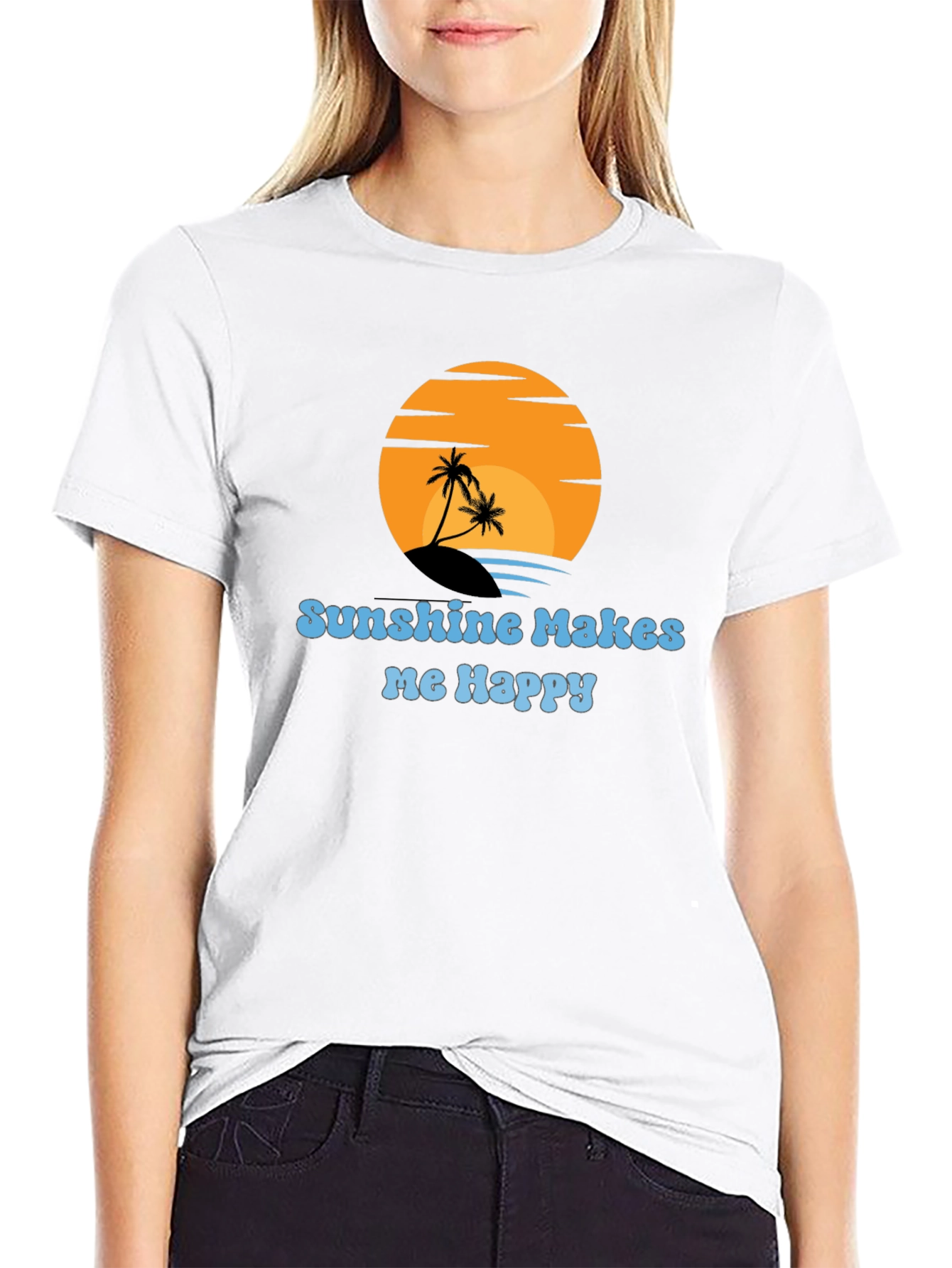 Sunshine Makes Me Happy Graphic T-Shirt