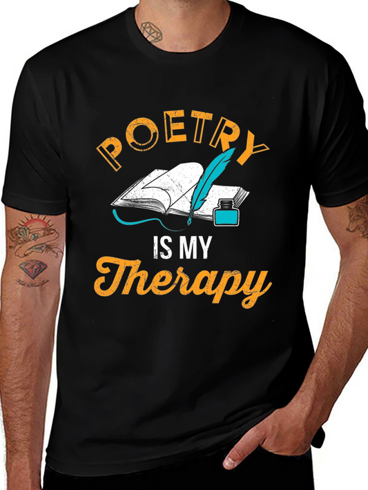 Poetry is My Therapy T-Shirt - Writers Gift