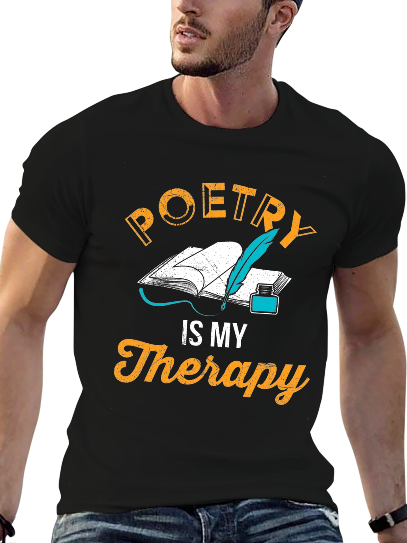Poetry is My Therapy T-Shirt - Writers Gift