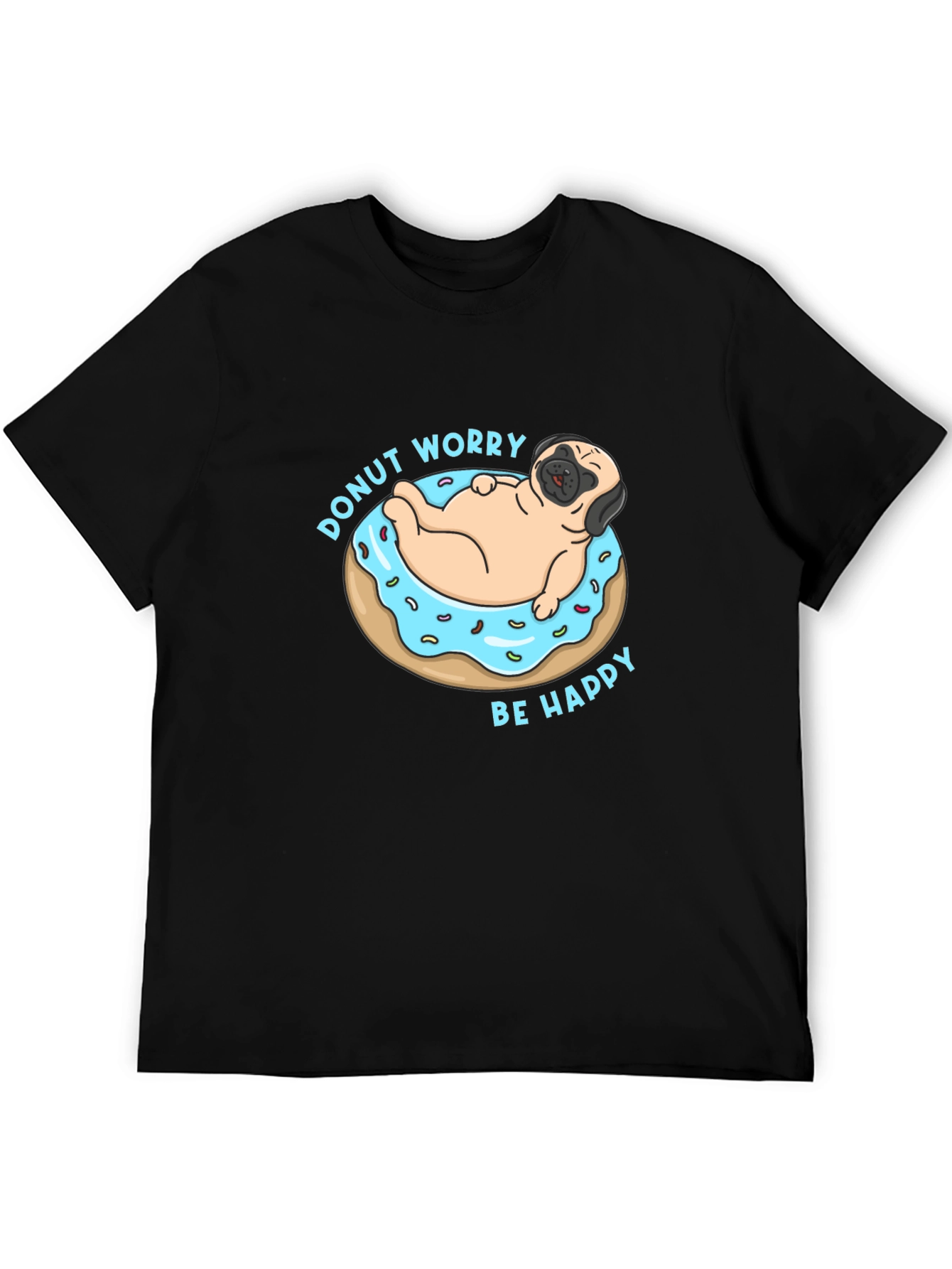 Donut Worry Pug Graphic Tee
