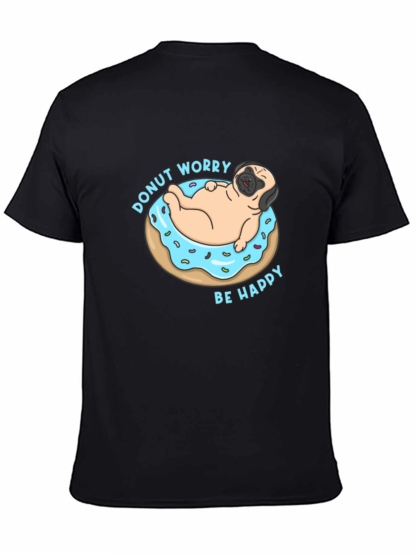 Donut Worry Pug Graphic Tee