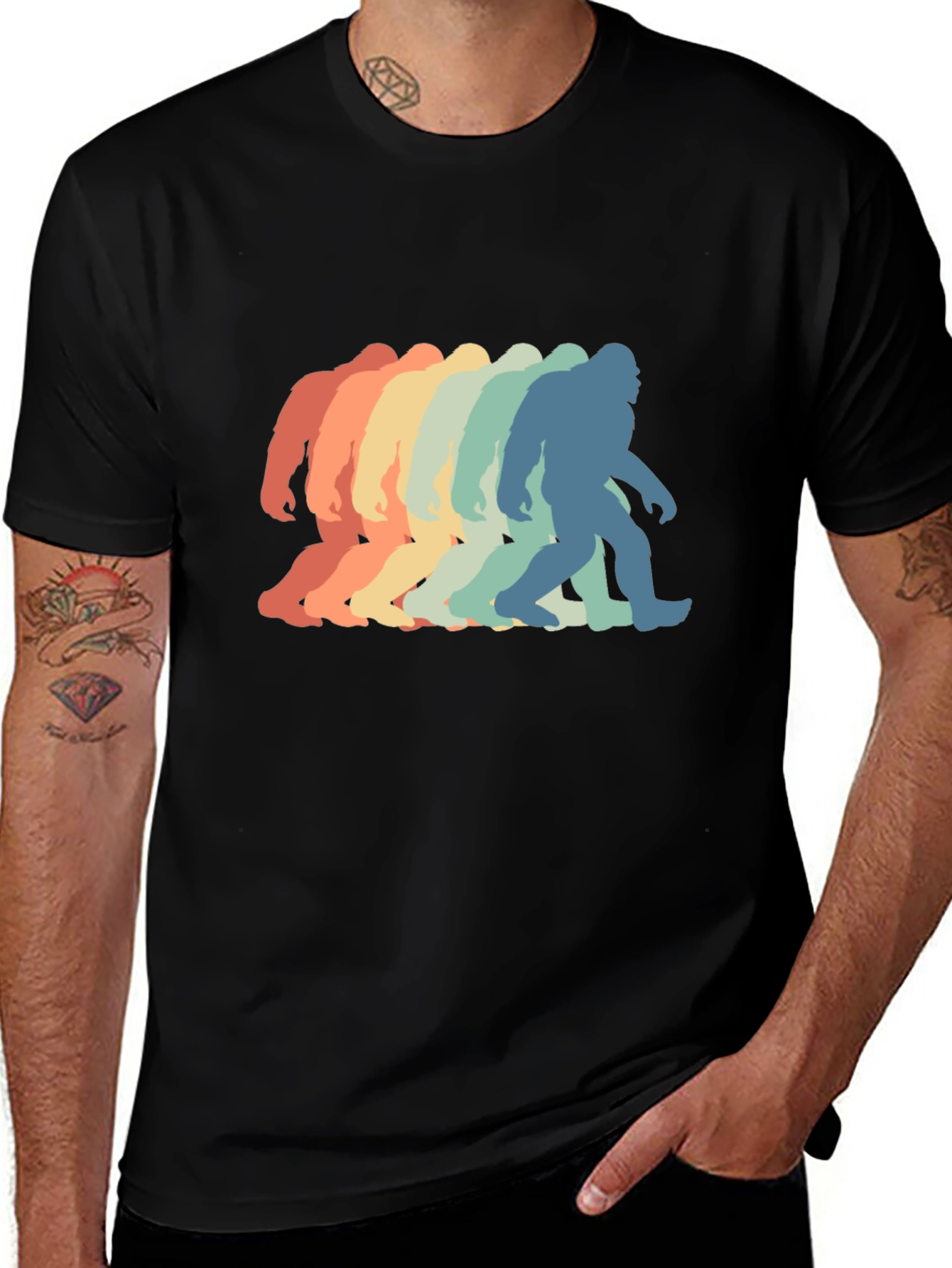 Retro Bigfoot Silhouette Graphic Tee