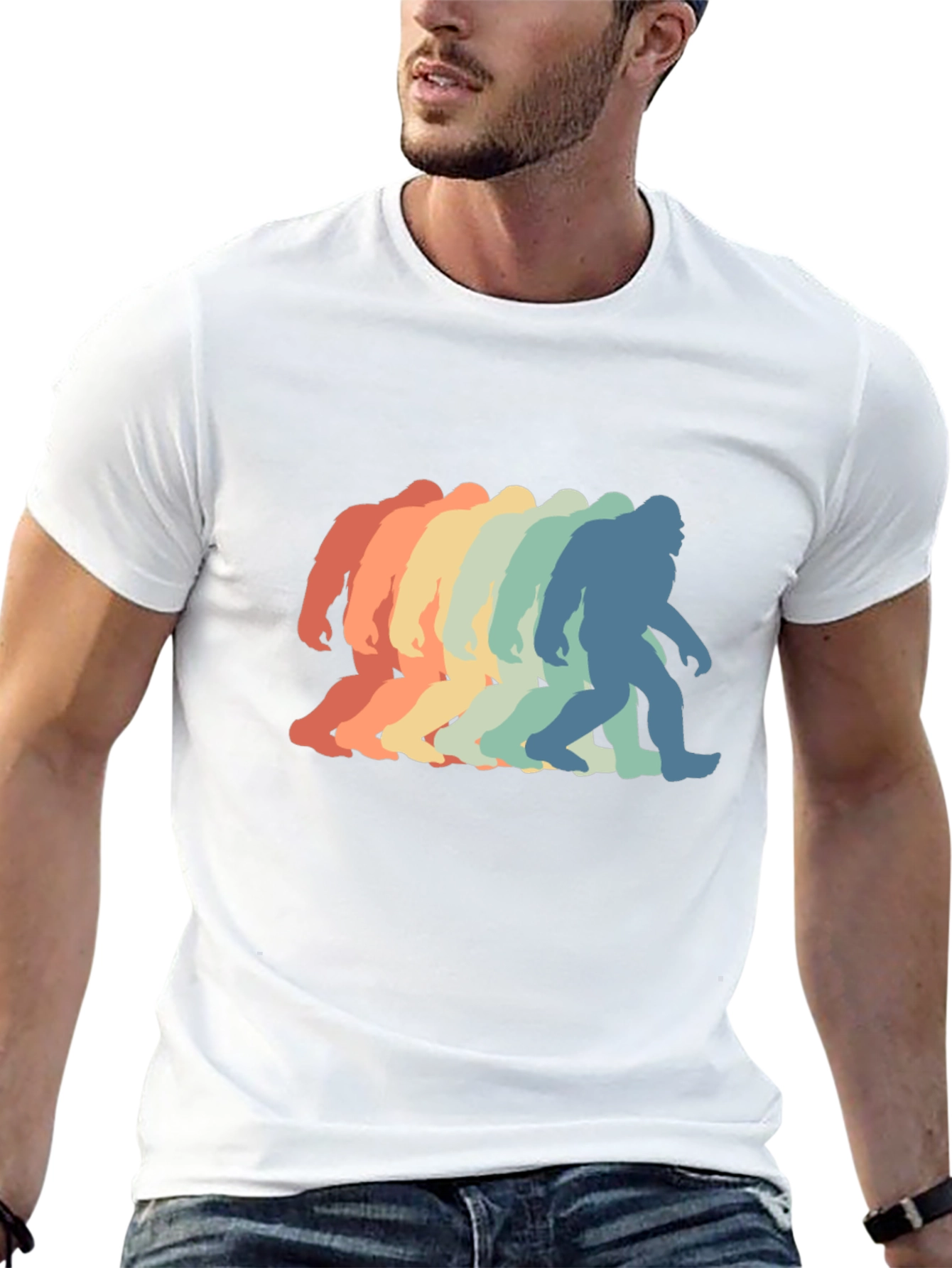 Retro Bigfoot Silhouette Graphic Tee