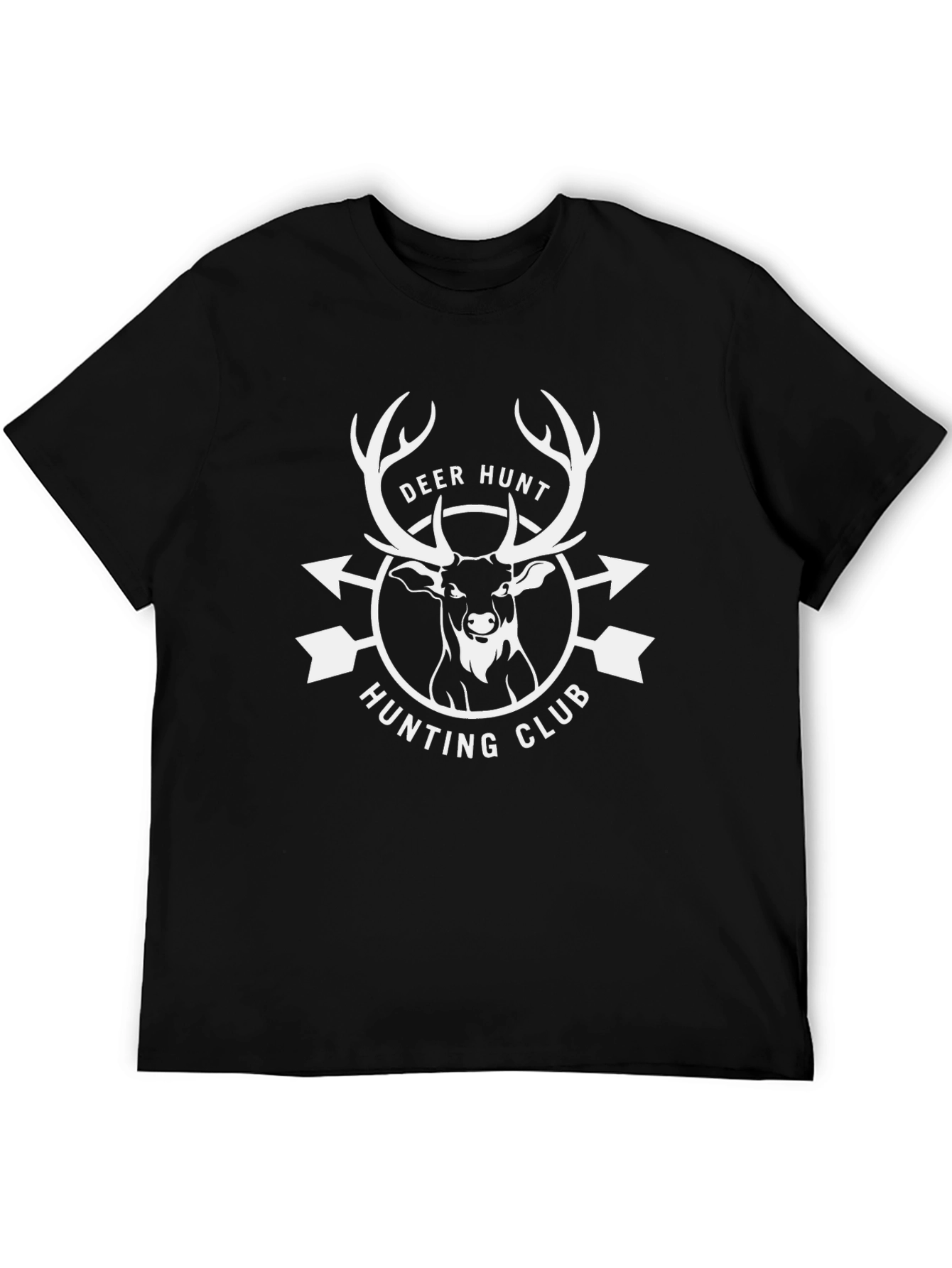Deer Hunting Club Graphic Tee - Black