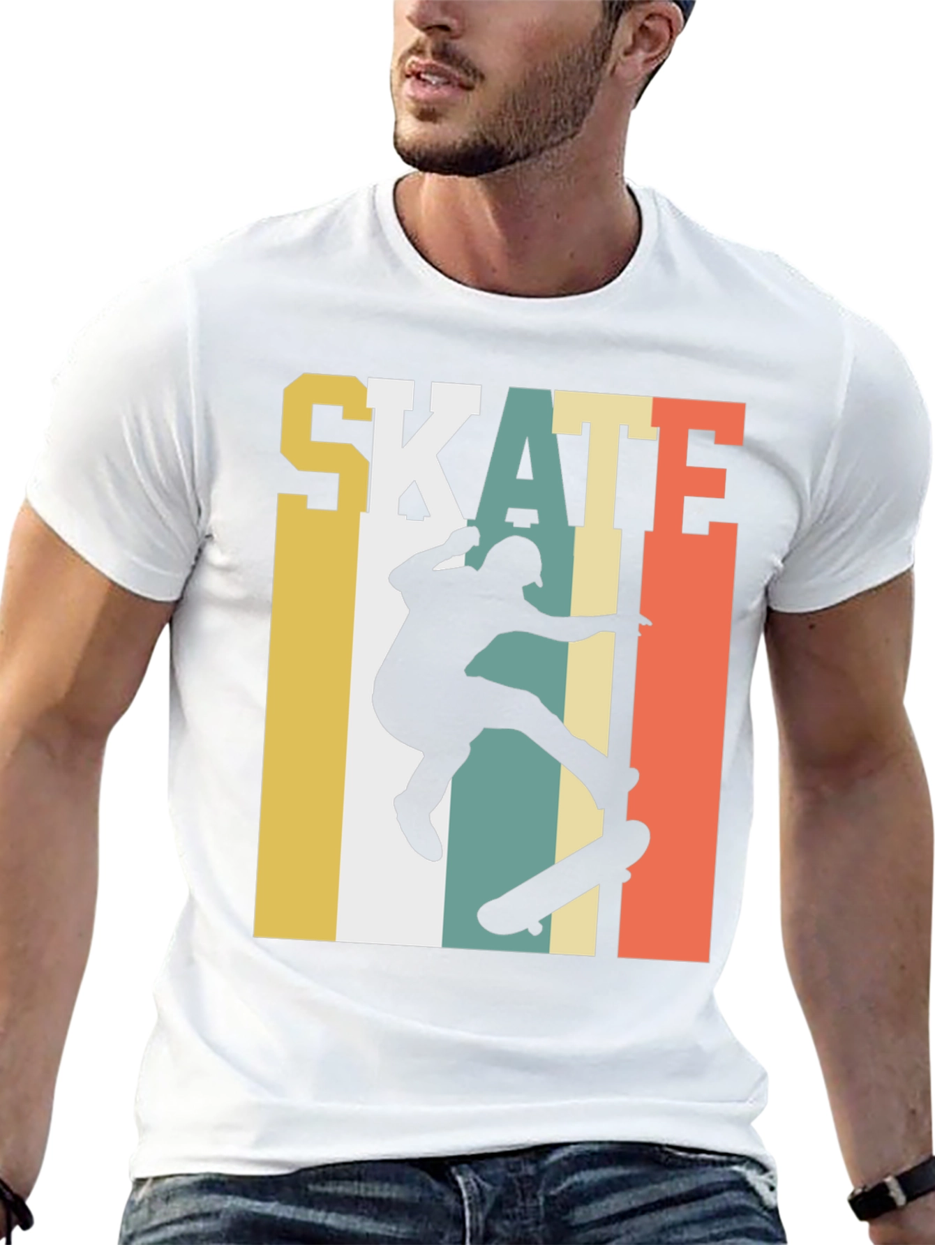 Retro Skate T-Shirt - Classic Skateboarder Design