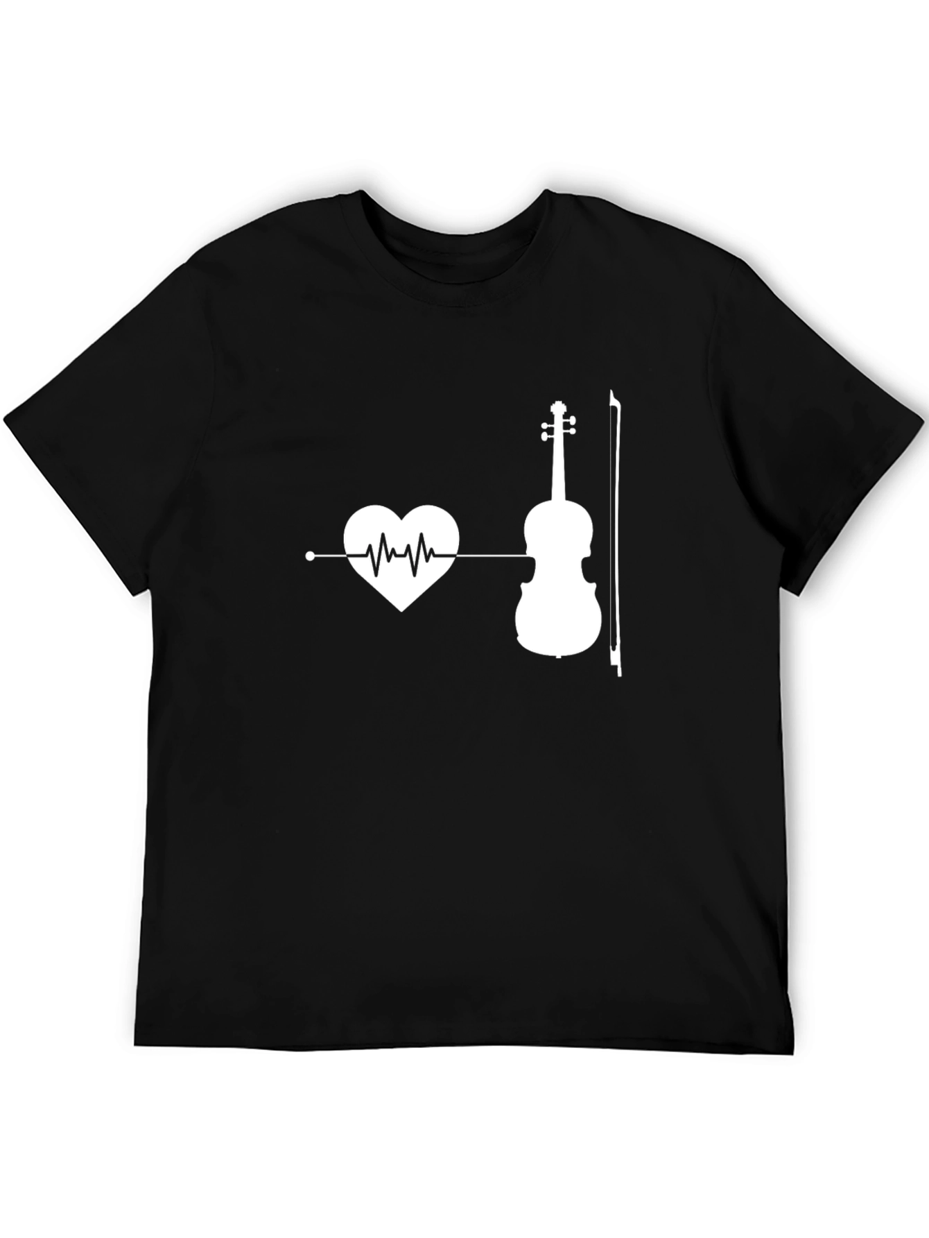 Heartbeat Violin Graphic T-Shirt