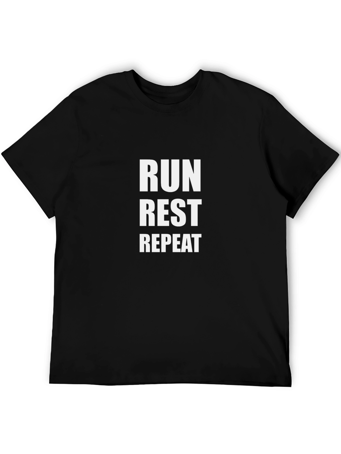Run Rest Repeat Black T-Shirt