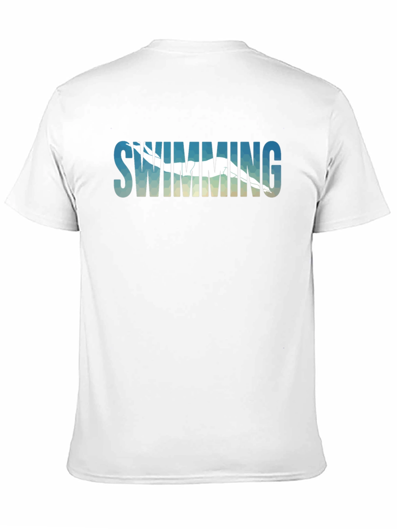 Swimming Graphic Tee - Black Cotton T-Shirt