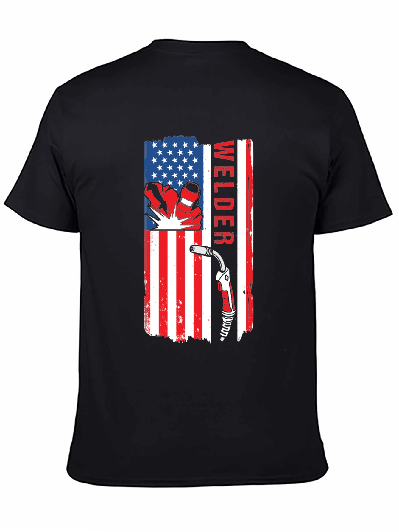 Welder USA Flag T-Shirt - Patriotic Welding Tee